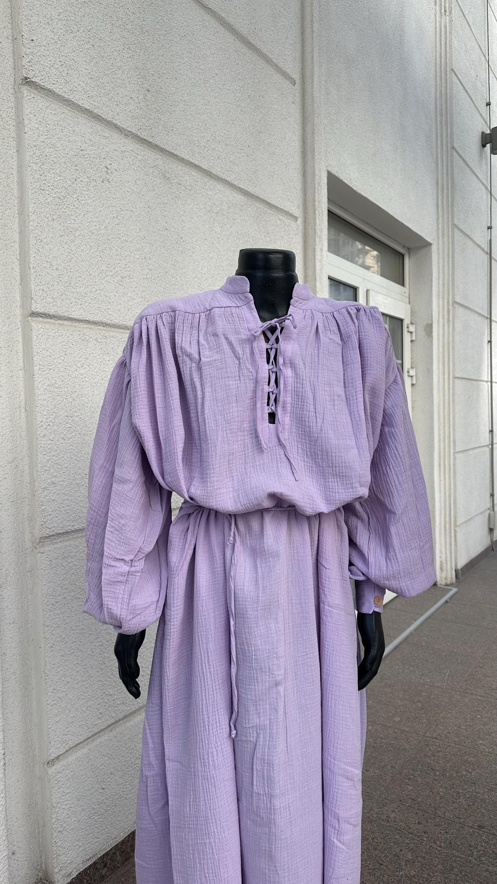 Violet Mist Set – Twilight Elegance Ensemble, Deep Purple Cloak and Muslin Tunic, Sorceress or Wizard Outfit, Fantasy Robe