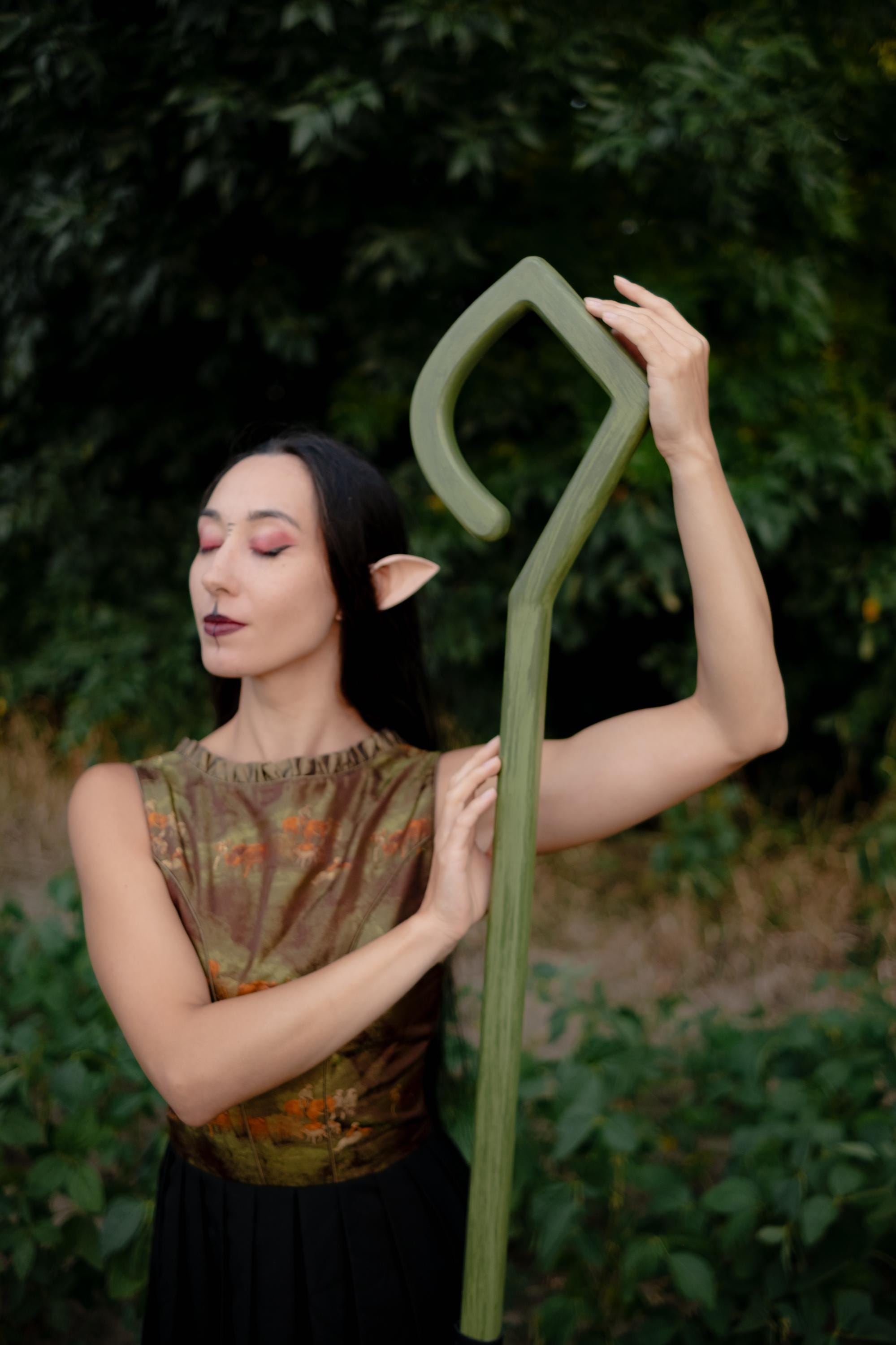 Staff Sigil of the Earth, Druid Staff, Cosplay, Magic Wand, Fantasy Witch Wizard Costume Accessory