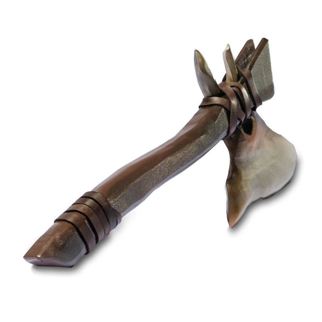 Fantasy Bone Axe, Bone Tomahawk – Wooden Weapon for Barbarian or Stone Age Cosplay