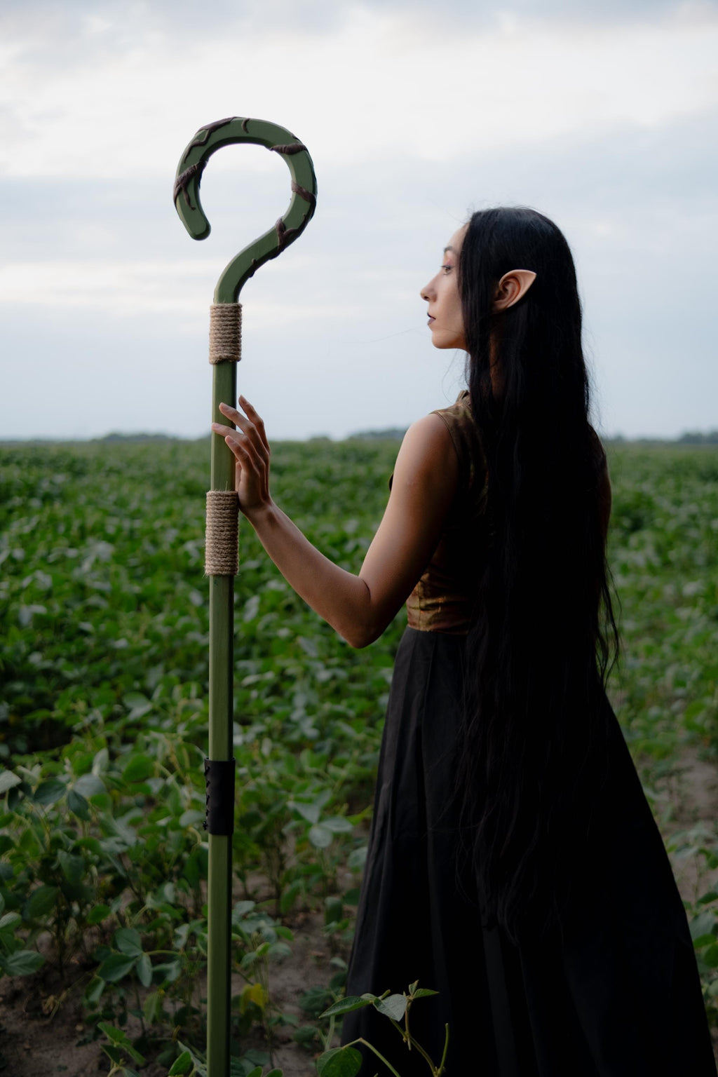 Druid's Root of Life - Wooden Staff, Cosplay, Magic Wand, Fantasy Witch Wizard Costume Accessory