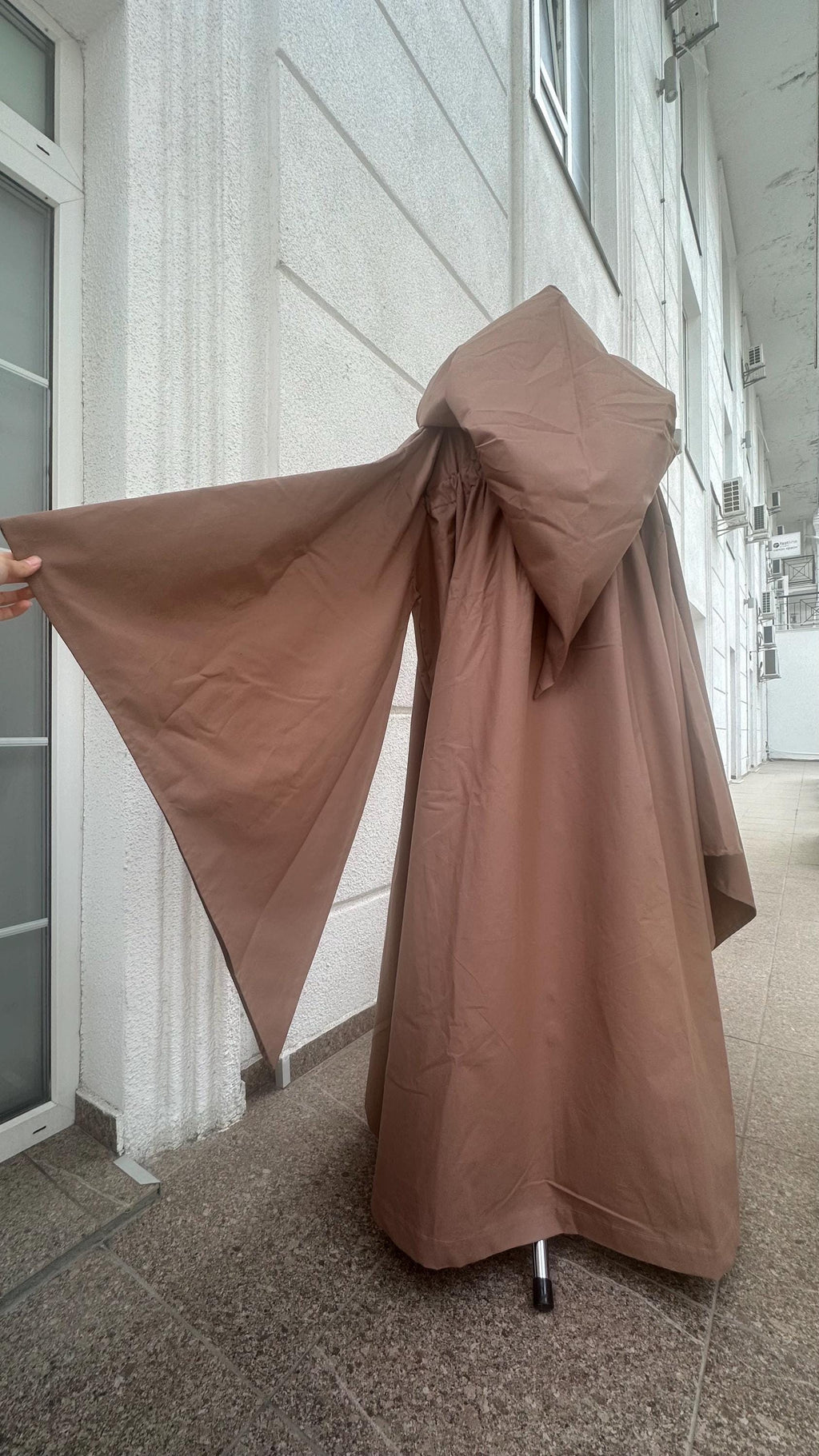 Cinnamon Cloak – Handmade Hooded Cape, Unisex Medieval Fantasy Mantle, Renaissance Costume Robe, Custom Natural Linen Cloak