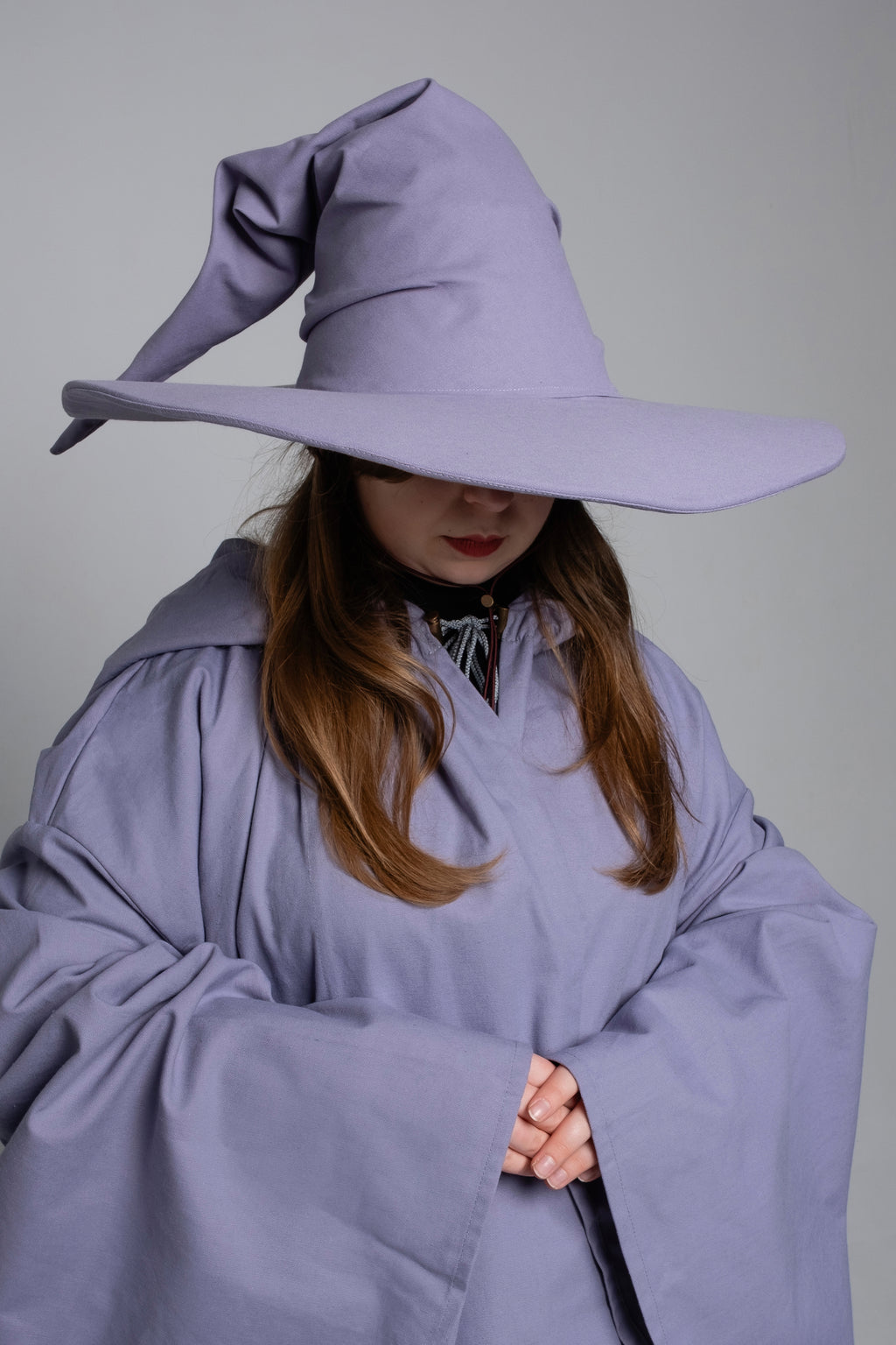 Linen Wizard Hats – Handmade Medieval Fantasy Pointed Hat, Natural Wizard Headwear