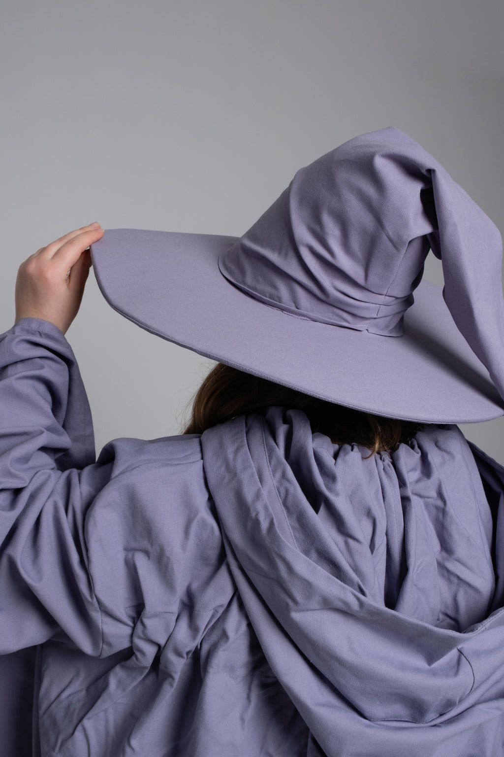Linen Wizard Hats – Handmade Medieval Fantasy Pointed Hat, Natural Wizard Headwear