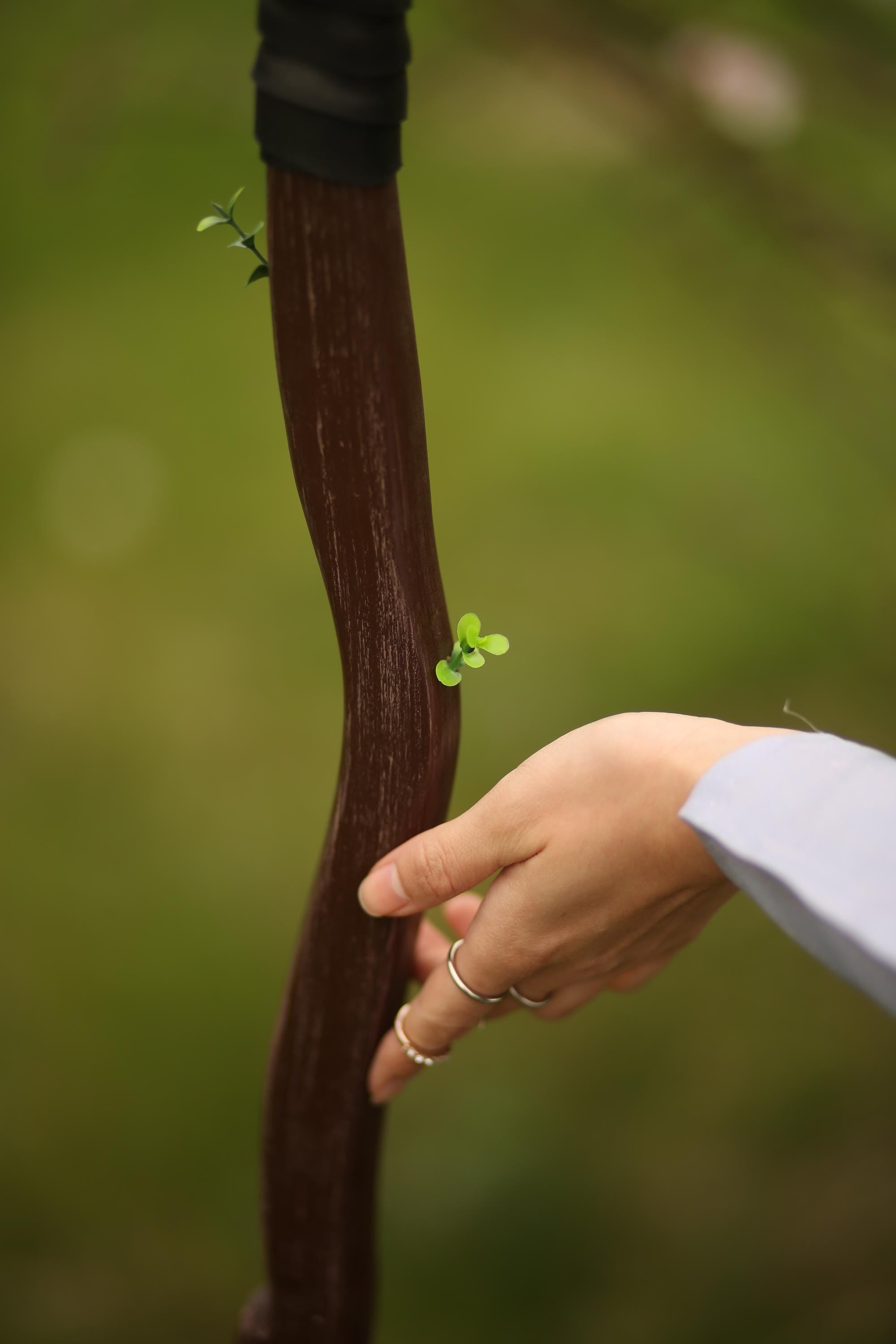 Crescent Moon Staff — Magical Stick Cosplay, Wizard, Witchcraft Draconic Wood, Wicca, Costume Accessories, Wizardry Cosplay, Alder