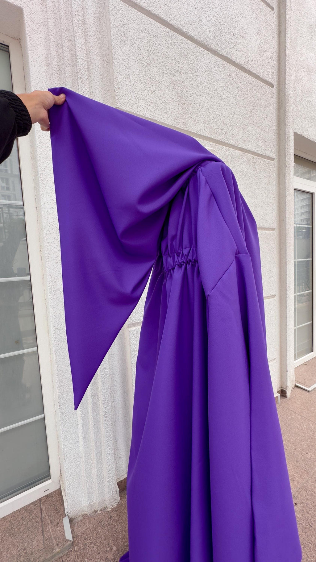 Violet Mist Set – Twilight Elegance Ensemble, Deep Purple Cloak and Muslin Tunic, Sorceress or Wizard Outfit, Fantasy Robe