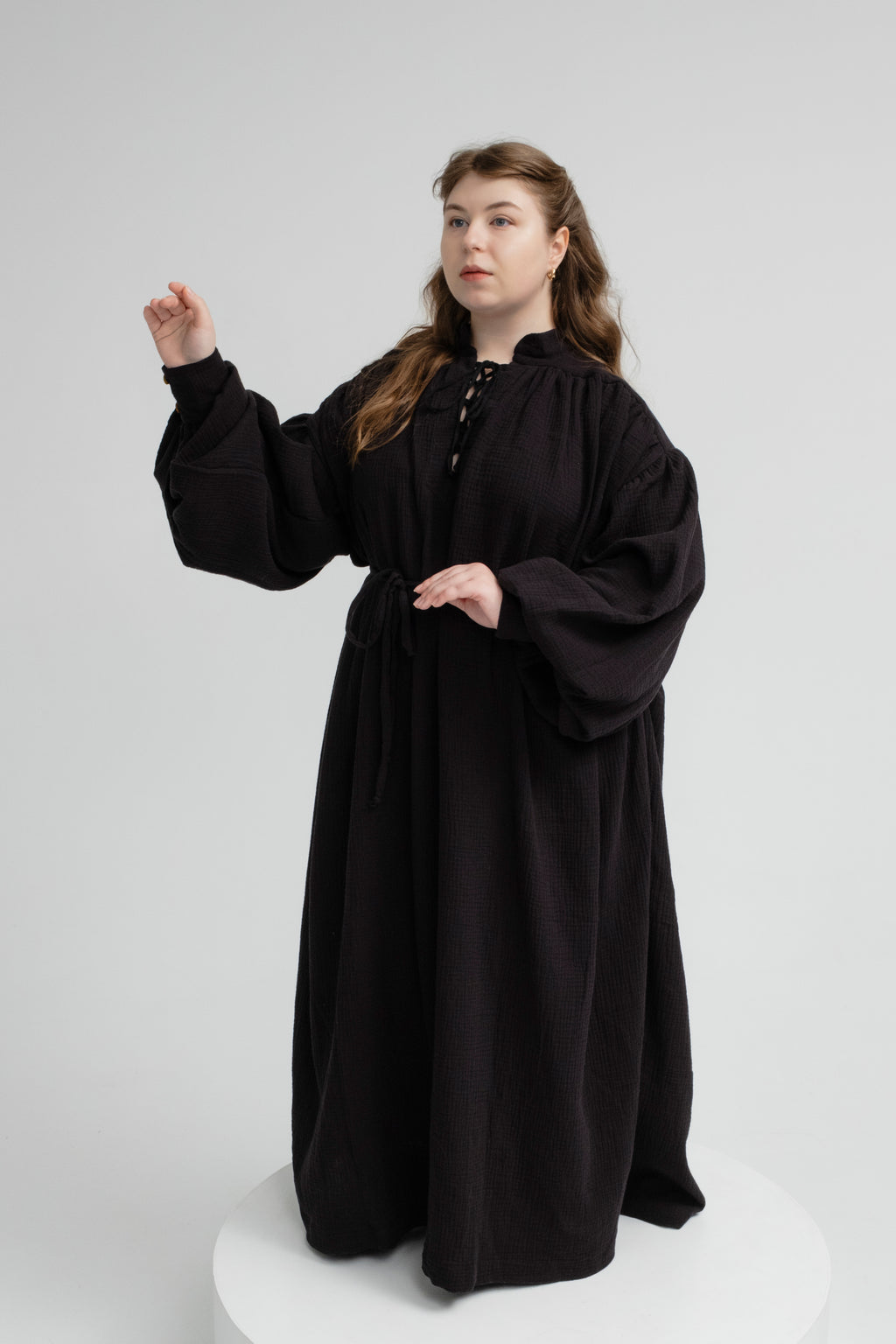 Raven Set: Black Cloak & Tunic – Handmade Gothic Fantasy Outfit