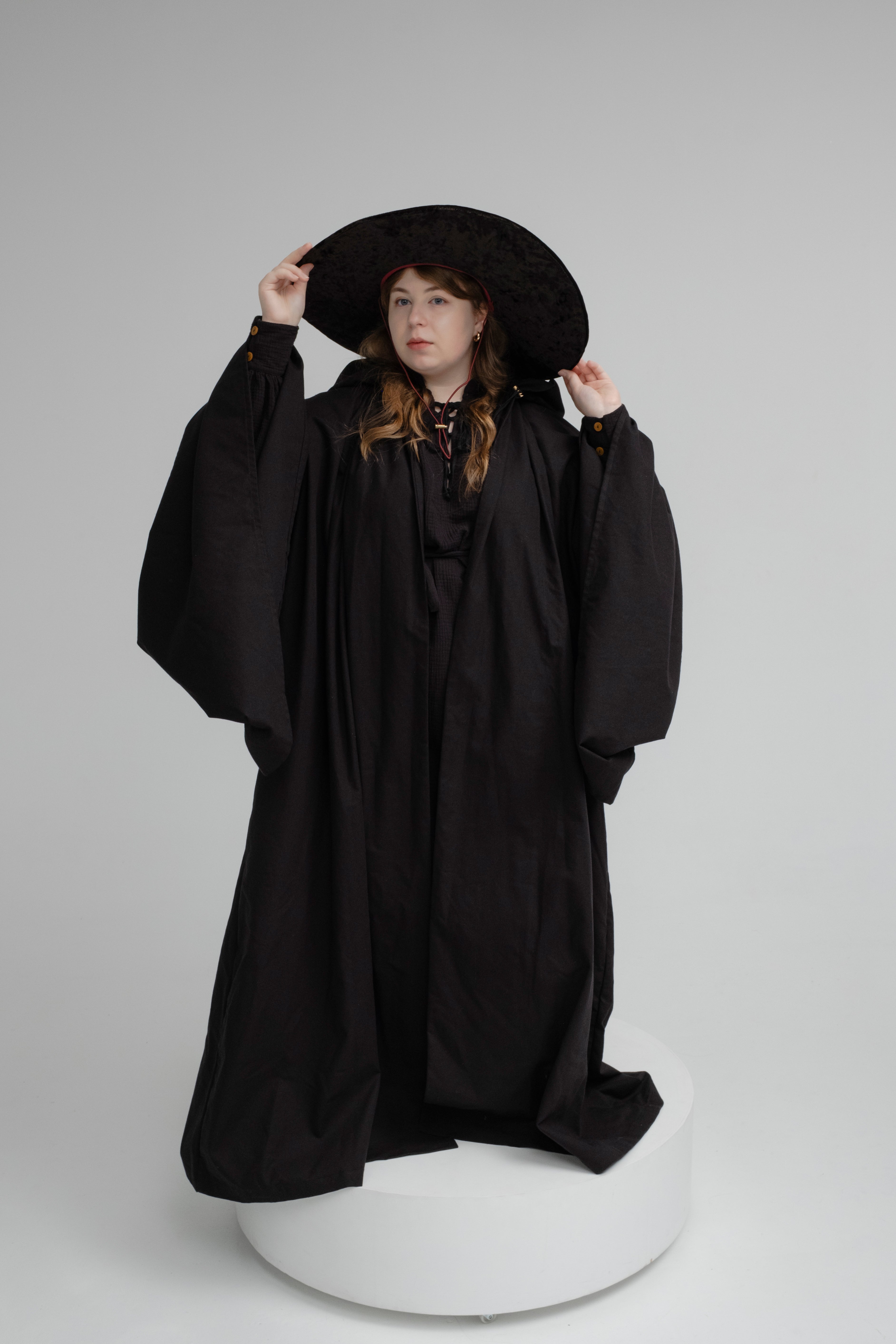 Handmade Oak Bark Wizard Hat – Brown Fantasy & Medieval Cosplay Accessory