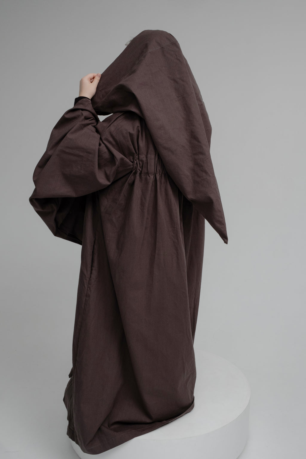 Ash Mocha Hooded Cloak – Gray Cappuccino Medieval Fantasy Cape