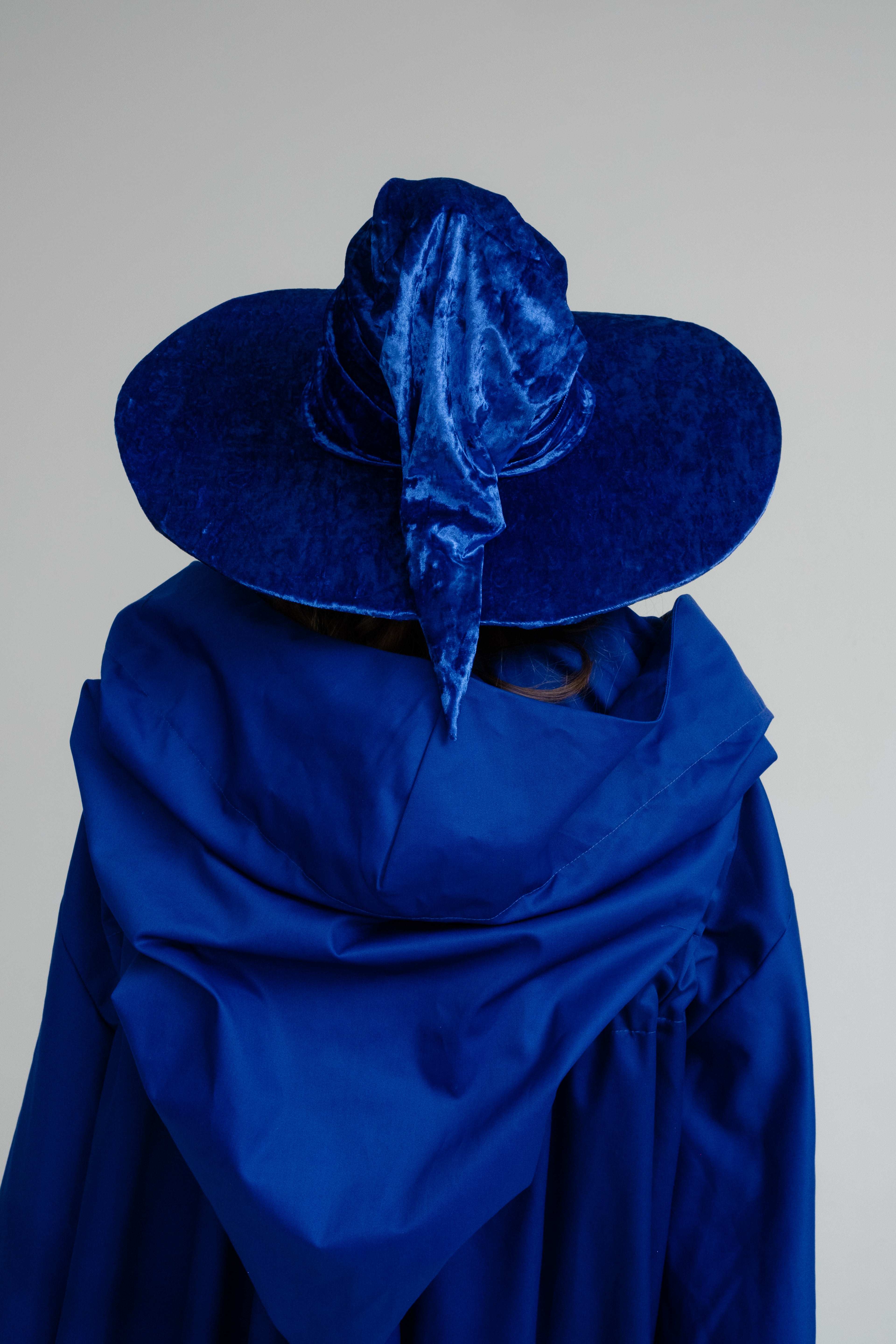 Handmade Blue Crushed Velvet Wizard Hat – Medieval Fantasy Cosplay