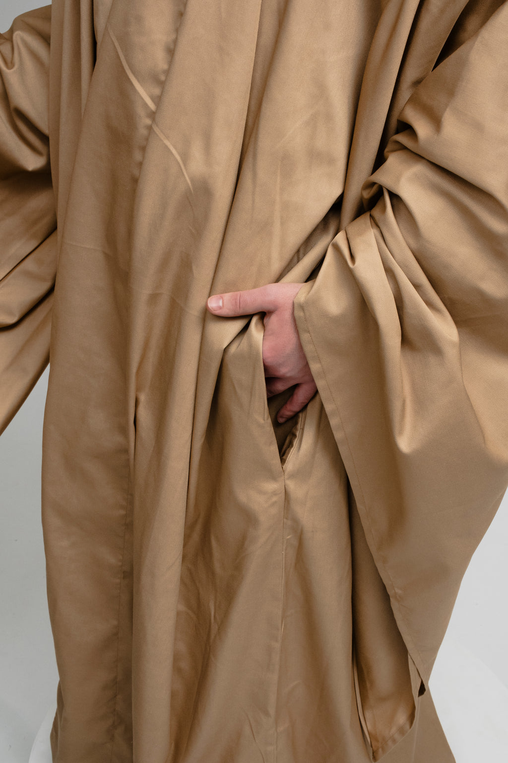 Golden Beige Hooded Cloak – Handmade Medieval Fantasy Cape