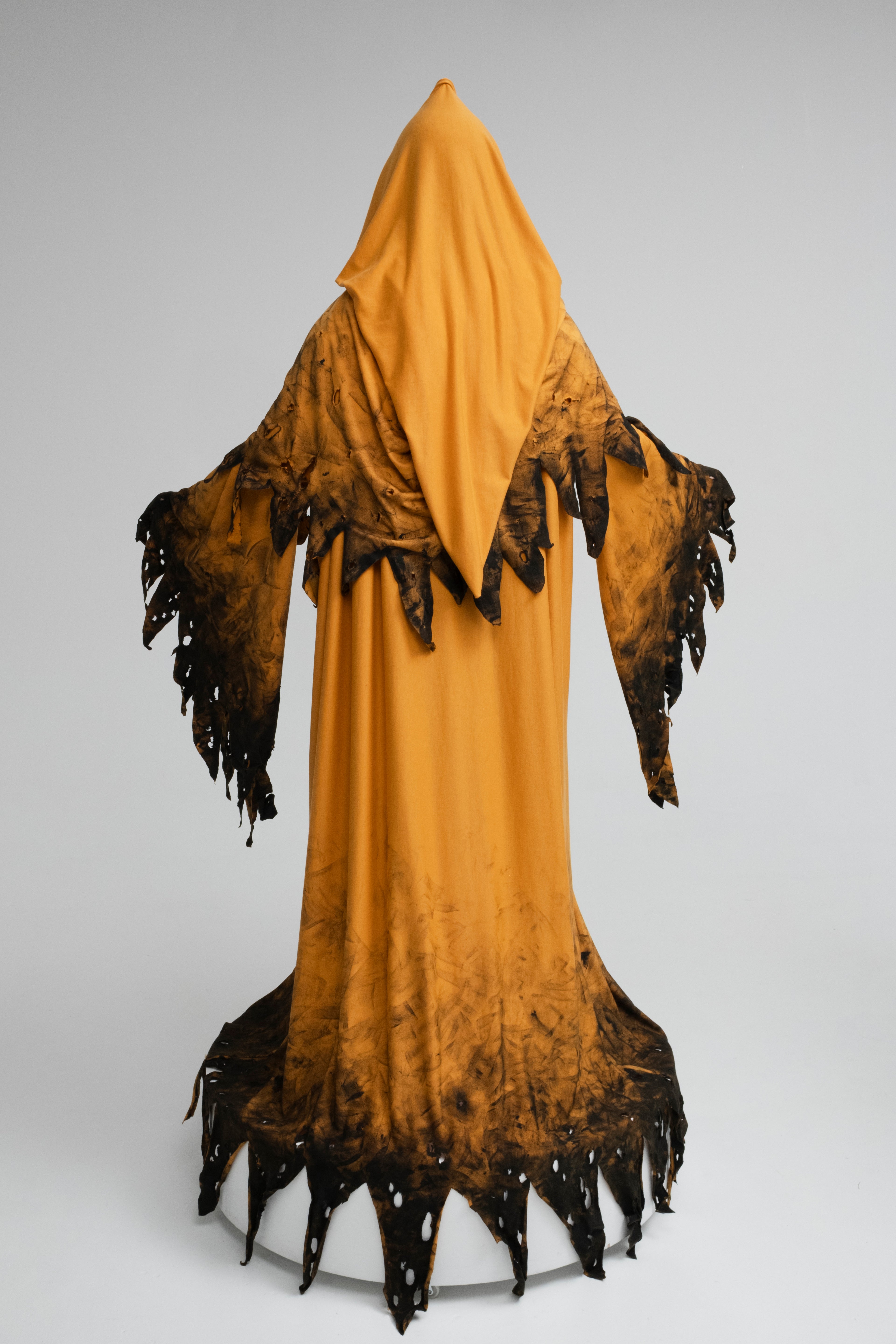 Hastur Hooded Cloak – Tattered Yellow King Fantasy Cape