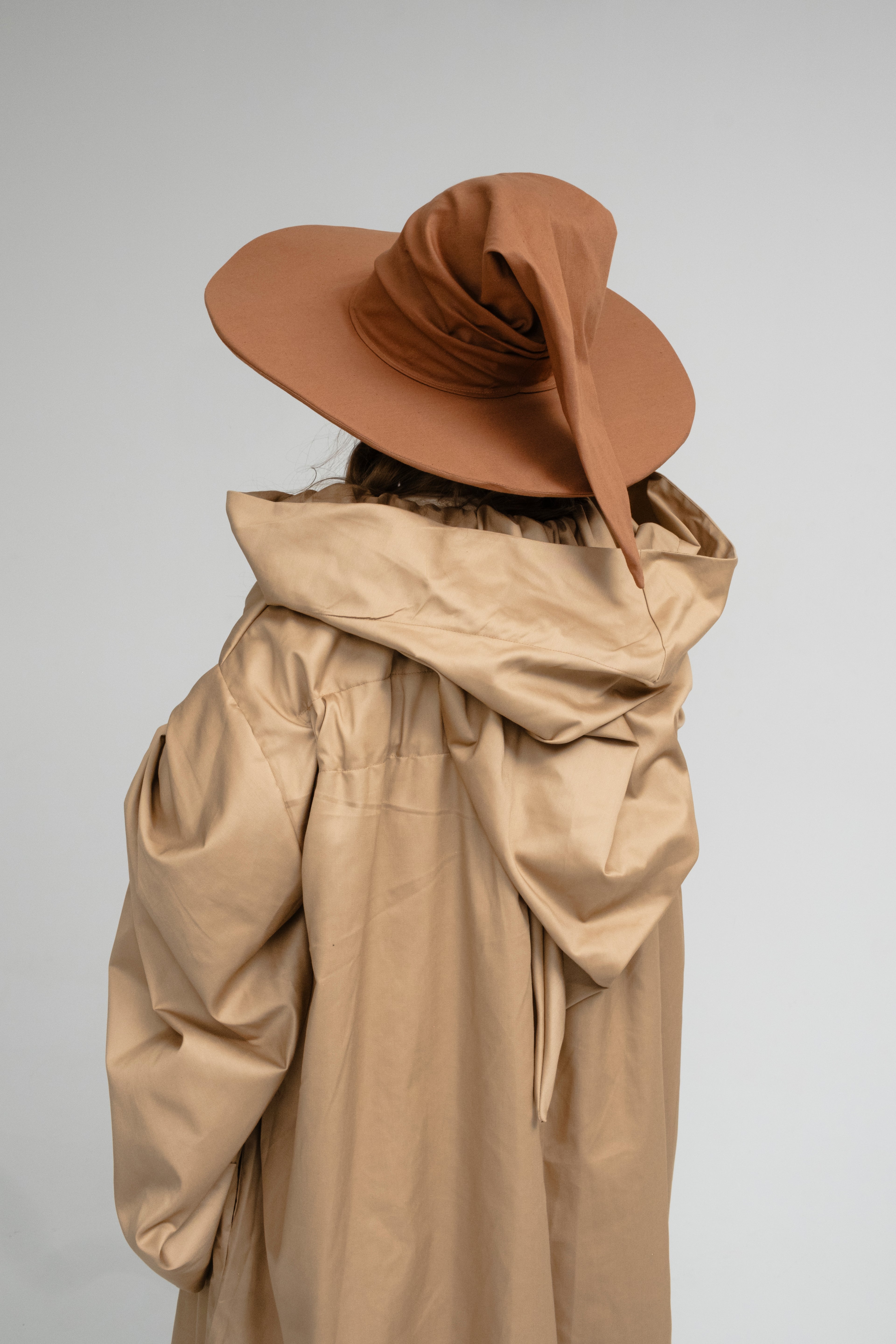 Handmade Cinnamon Brown Wizard Hat – Medieval Renaissance Cosplay Hat