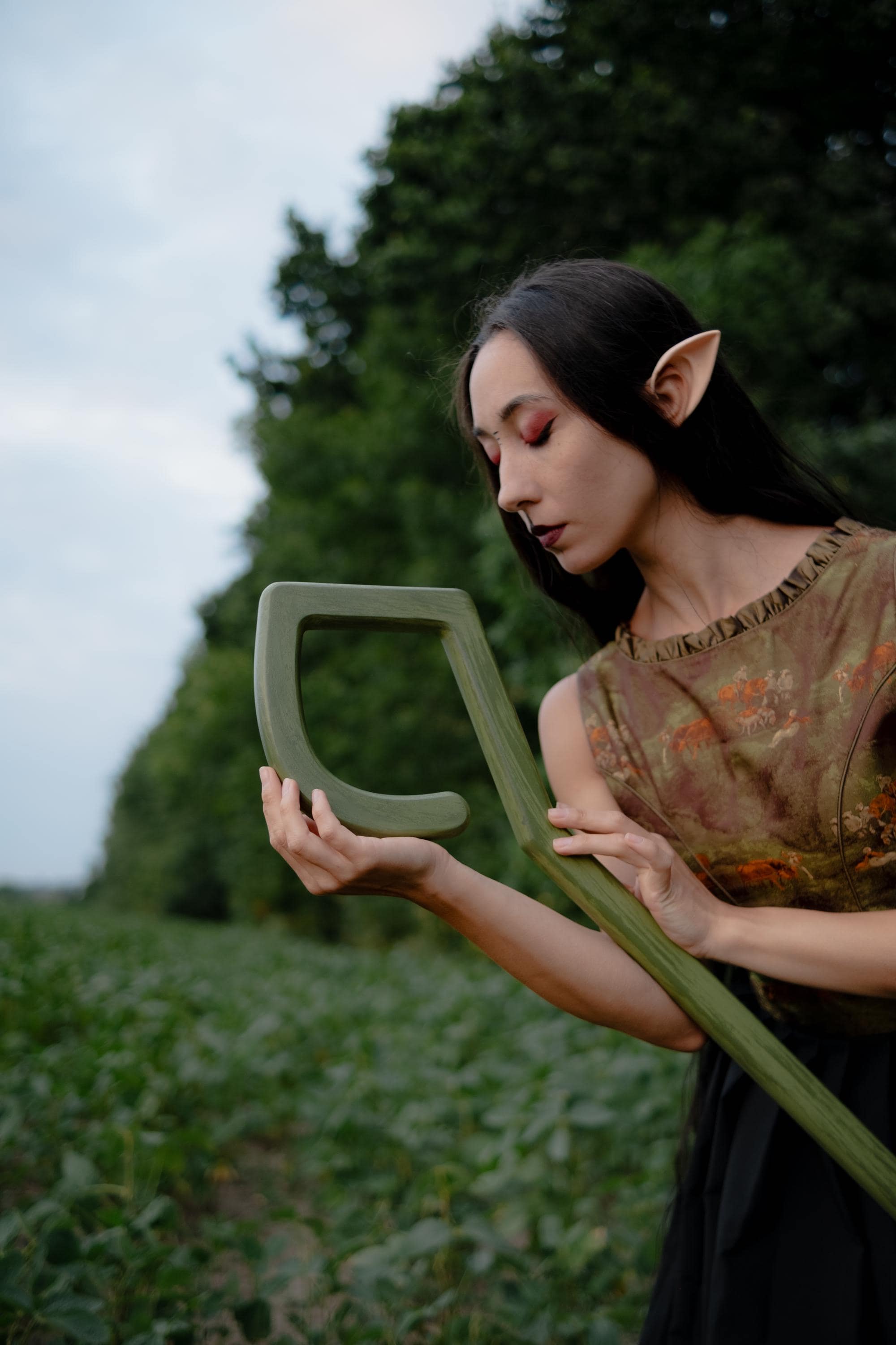 Staff Sigil of the Earth, Druid Staff, Cosplay, Magic Wand, Fantasy Witch Wizard Costume Accessory