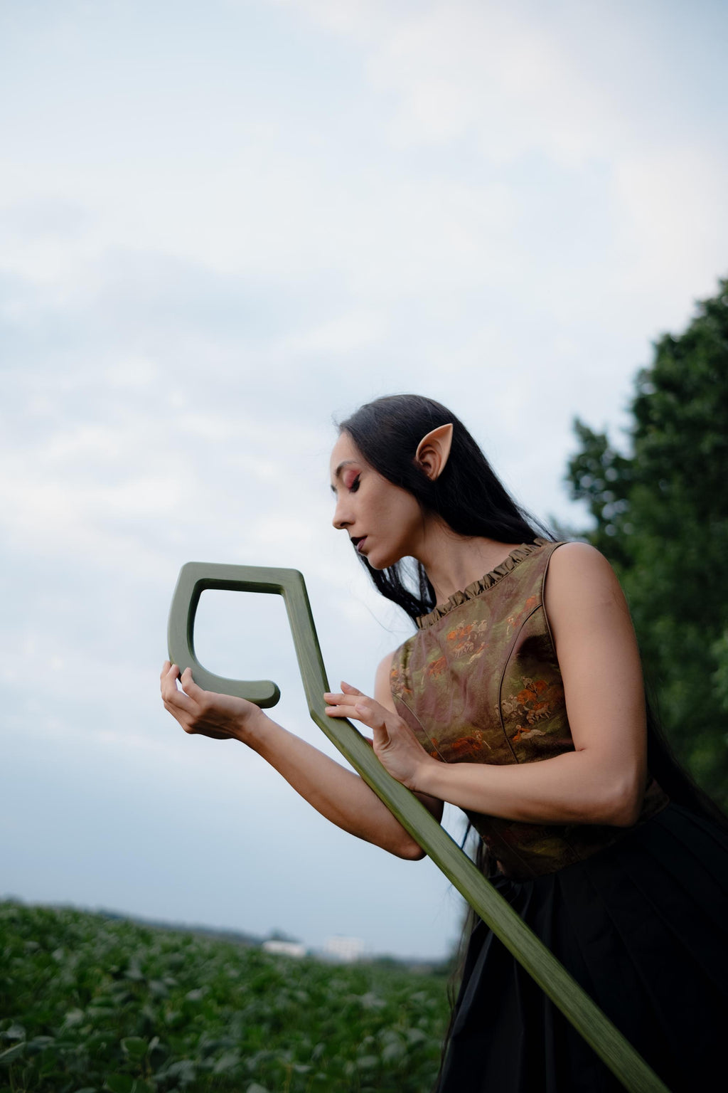 Staff Sigil of the Earth, Druid Staff, Cosplay, Magic Wand, Fantasy Witch Wizard Costume Accessory