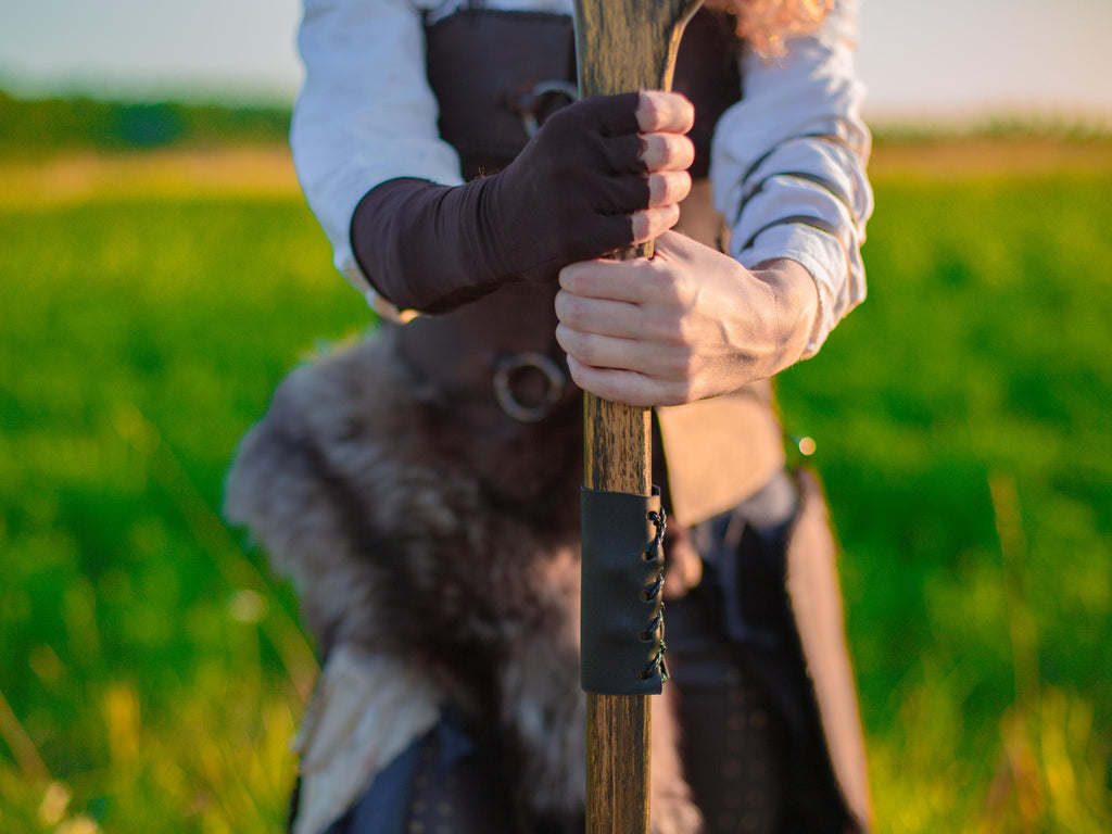 Staff of Luminae – Cosmic Wooden Staff, Handcrafted Wizard Prop, Fantasy Decor, Mystic Cosplay Staff, Celestial Magic Wand