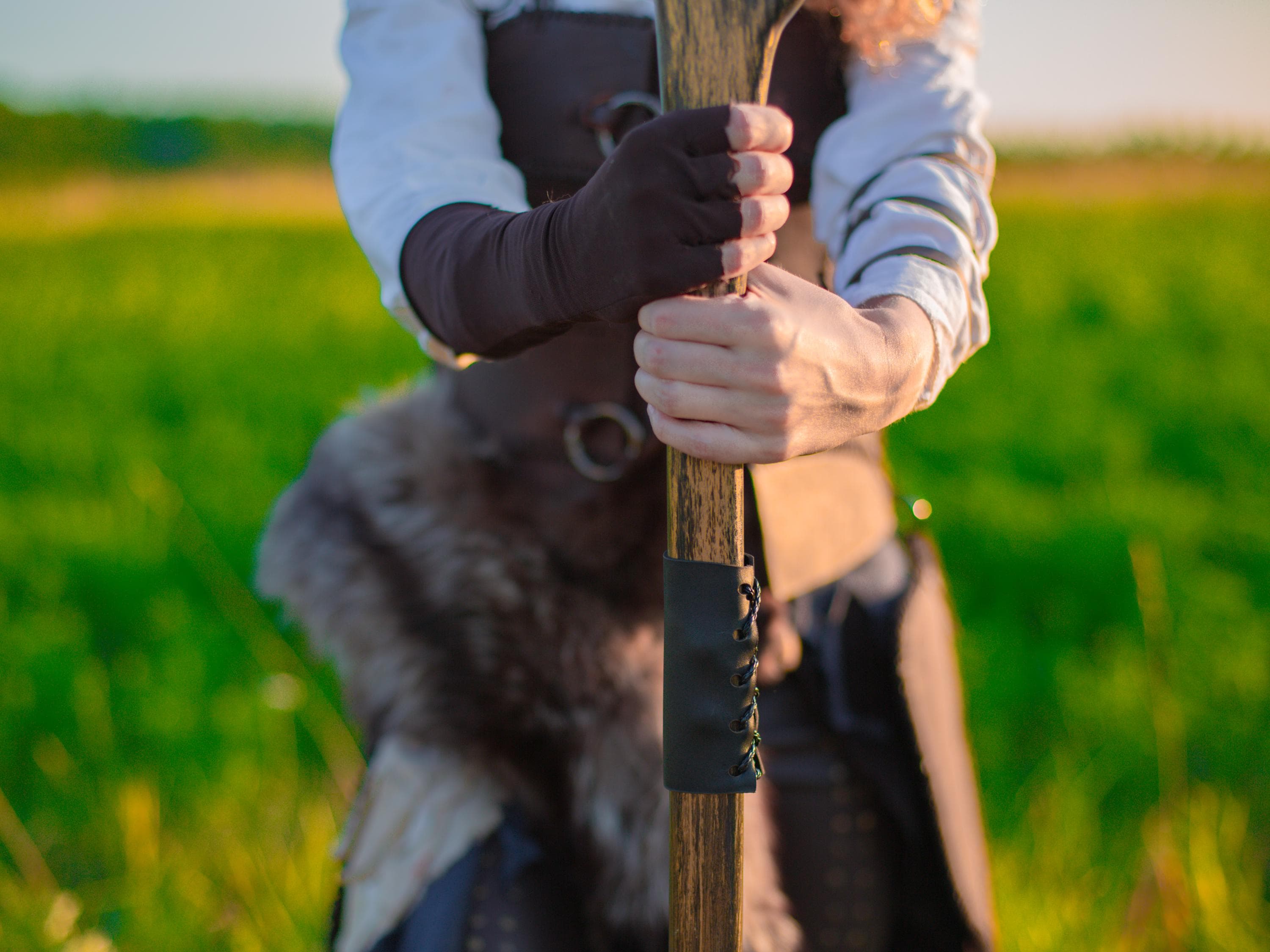 Staff of Luminae – Cosmic Wooden Staff, Handcrafted Wizard Prop, Fantasy Decor, Mystic Cosplay Staff, Celestial Magic Wand