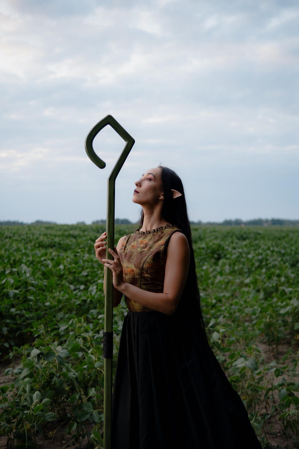 Staff Sigil of the Earth, Druid Staff, Cosplay, Magic Wand, Fantasy Witch Wizard Costume Accessory