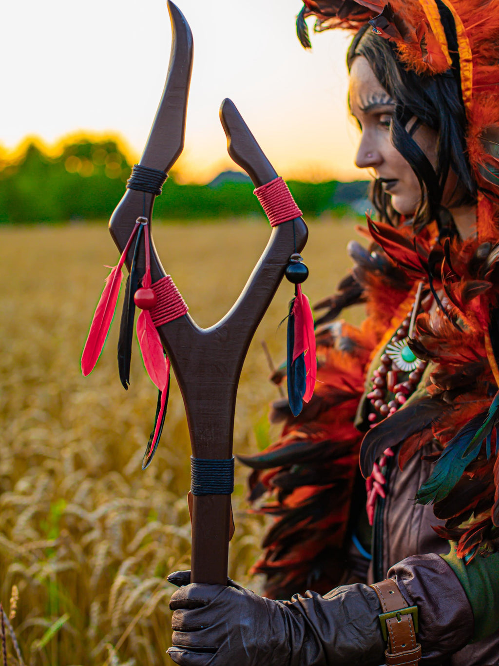 Runebind Shamanic Staff – Wooden Runeweaver’s Scepter, Handcrafted Alder Wand, Mystical Rune Rod, Fantasy Cosplay Prop