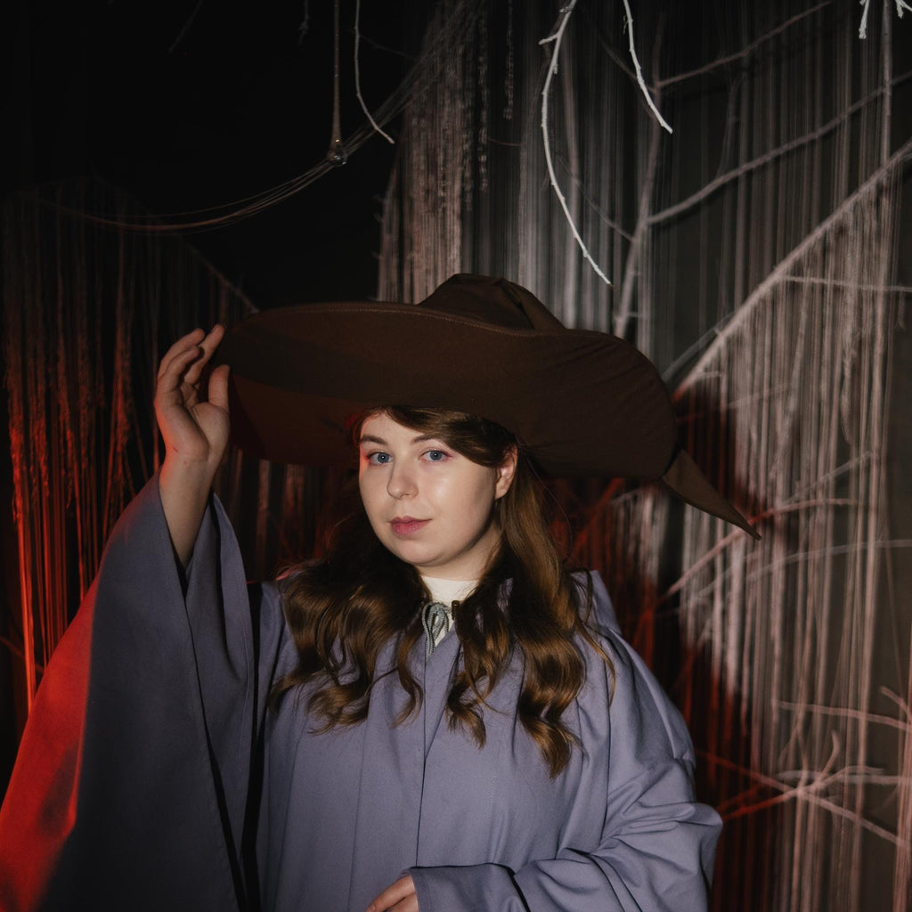 Oak Bark Hat – Brown Color Wizard Outfit, Medieval Renaissance, Elven Fantasy Costume, Handmade Magic Hat, Stormy Shadow Colors