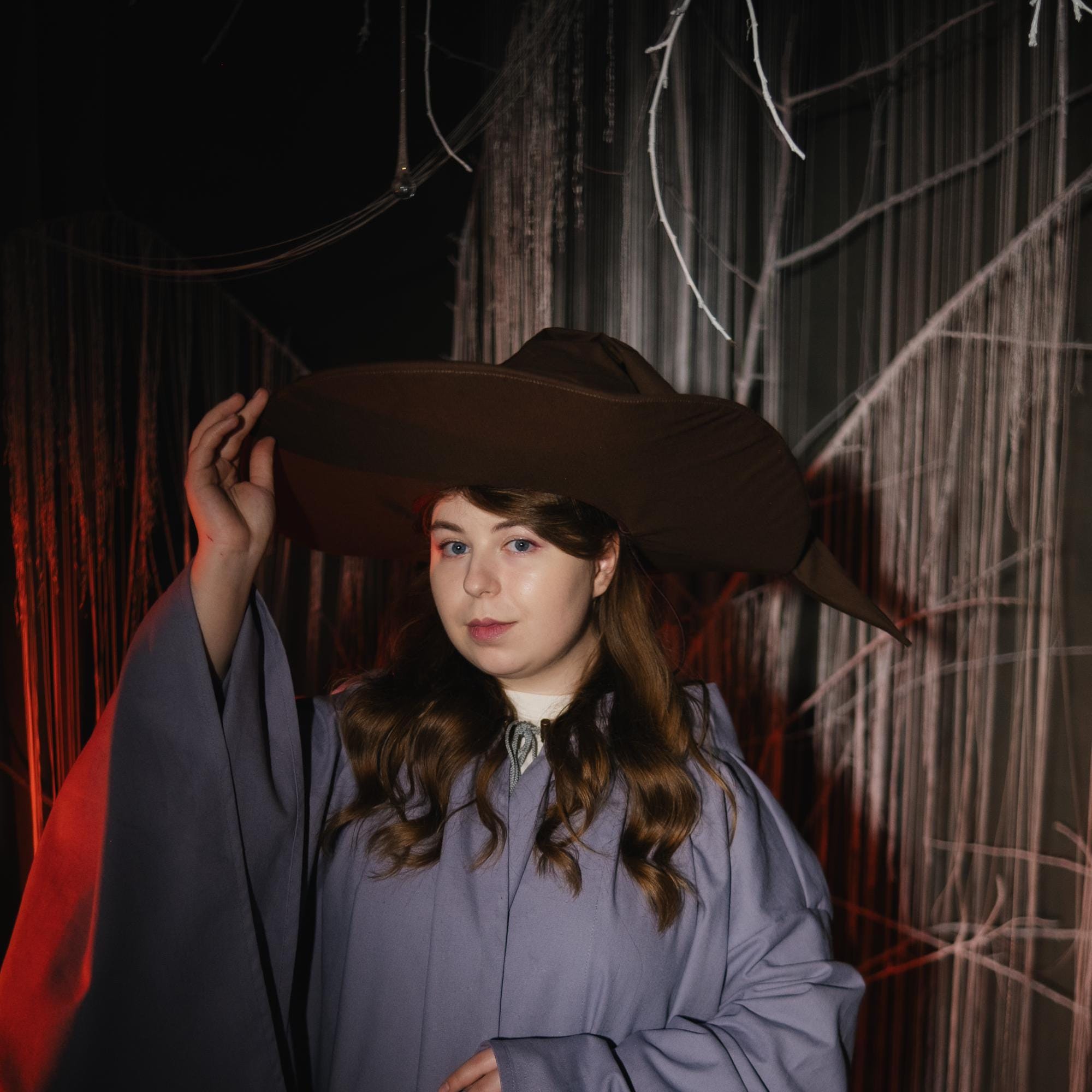 Oak Bark Hat – Brown Color Wizard Outfit, Medieval Renaissance, Elven Fantasy Costume, Handmade Magic Hat, Stormy Shadow Colors