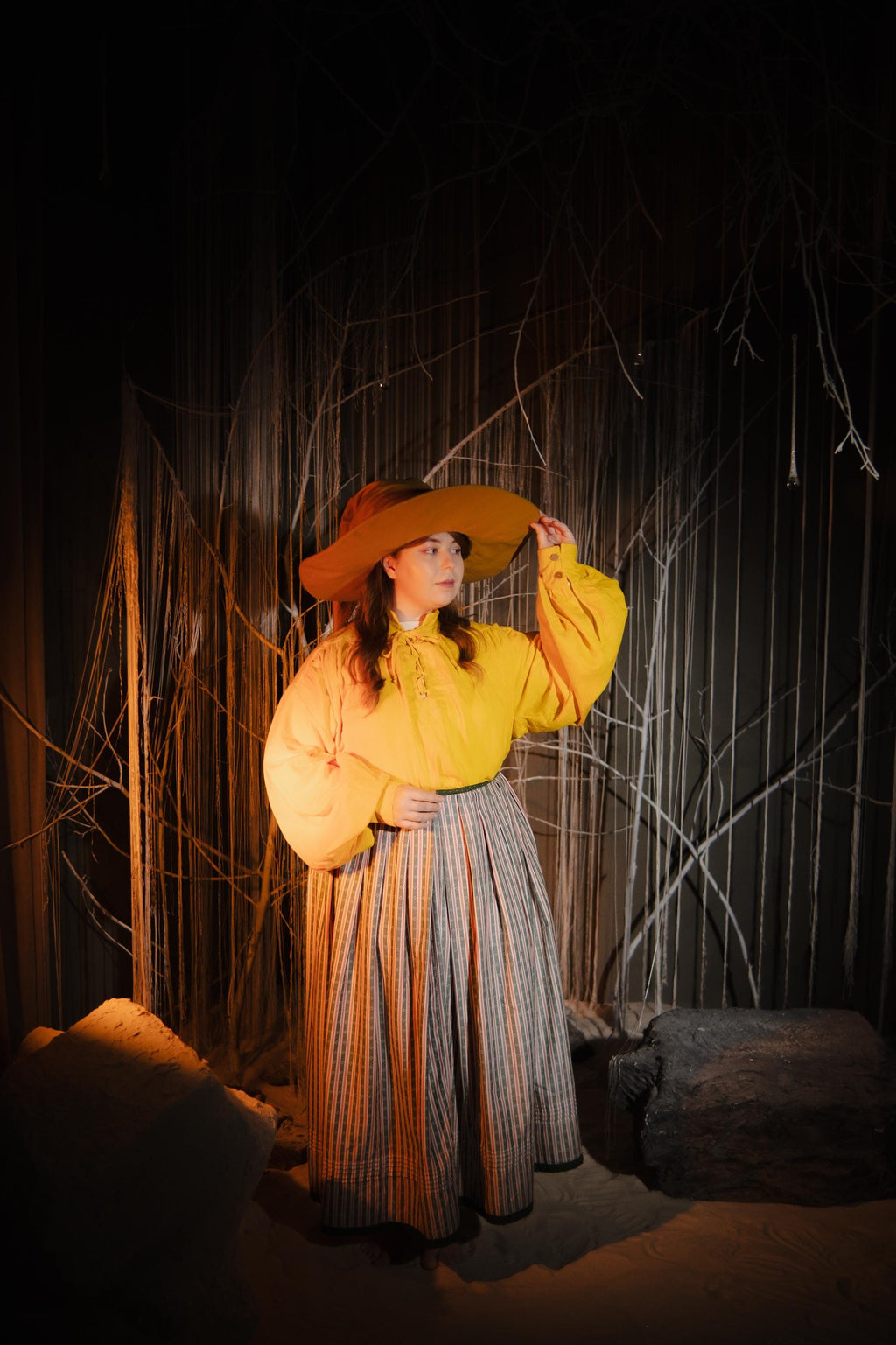 Golden Oak Wizard Hat – Medieval Renaissance, Elven Fantasy Costume, Handmade Magic Wizard Cosplay Accessory