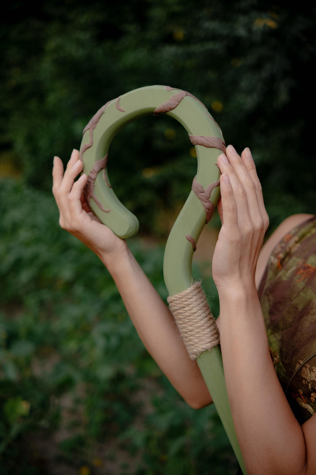 Druid's Root of Life - Wooden Staff, Cosplay, Magic Wand, Fantasy Witch Wizard Costume Accessory