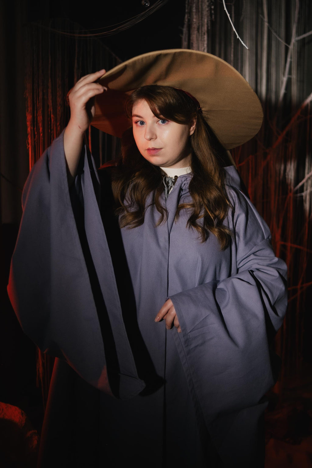 Cinnamon Wizard Hat – Handmade Brown Medieval Hat, Renaissance Fantasy Costume, Elven Cosplay Accessory, Custom Magic Pointed Hat