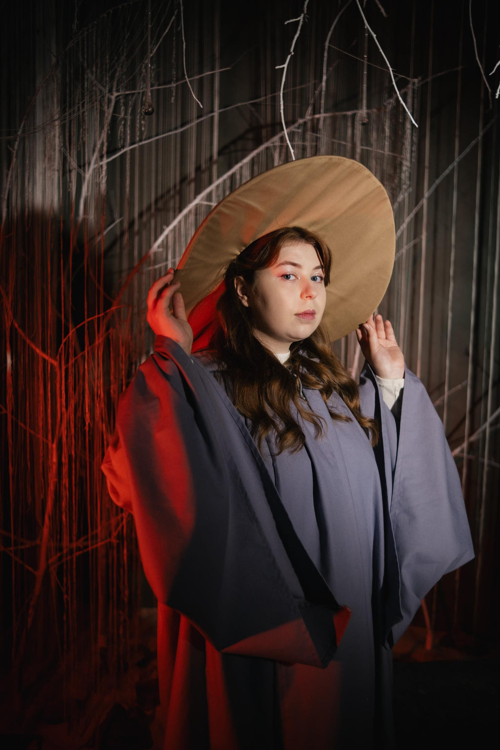 Cinnamon Wizard Hat – Handmade Brown Medieval Hat, Renaissance Fantasy Costume, Elven Cosplay Accessory, Custom Magic Pointed Hat