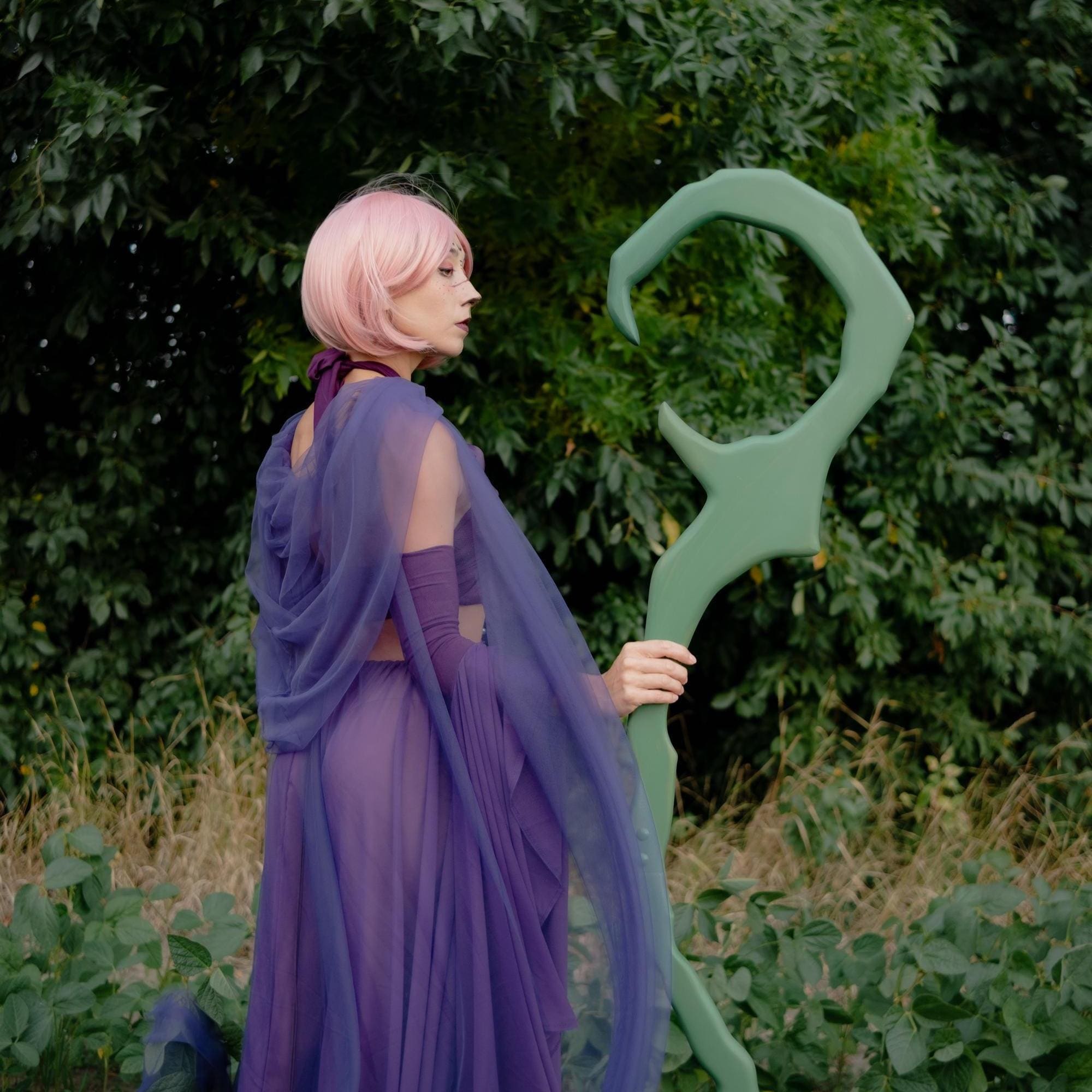 Root of Power Wooden Staff – Druid Prop, Fantasy Wizard Staff, Cosplay Nature Magic Cane, Elven Forest Wand