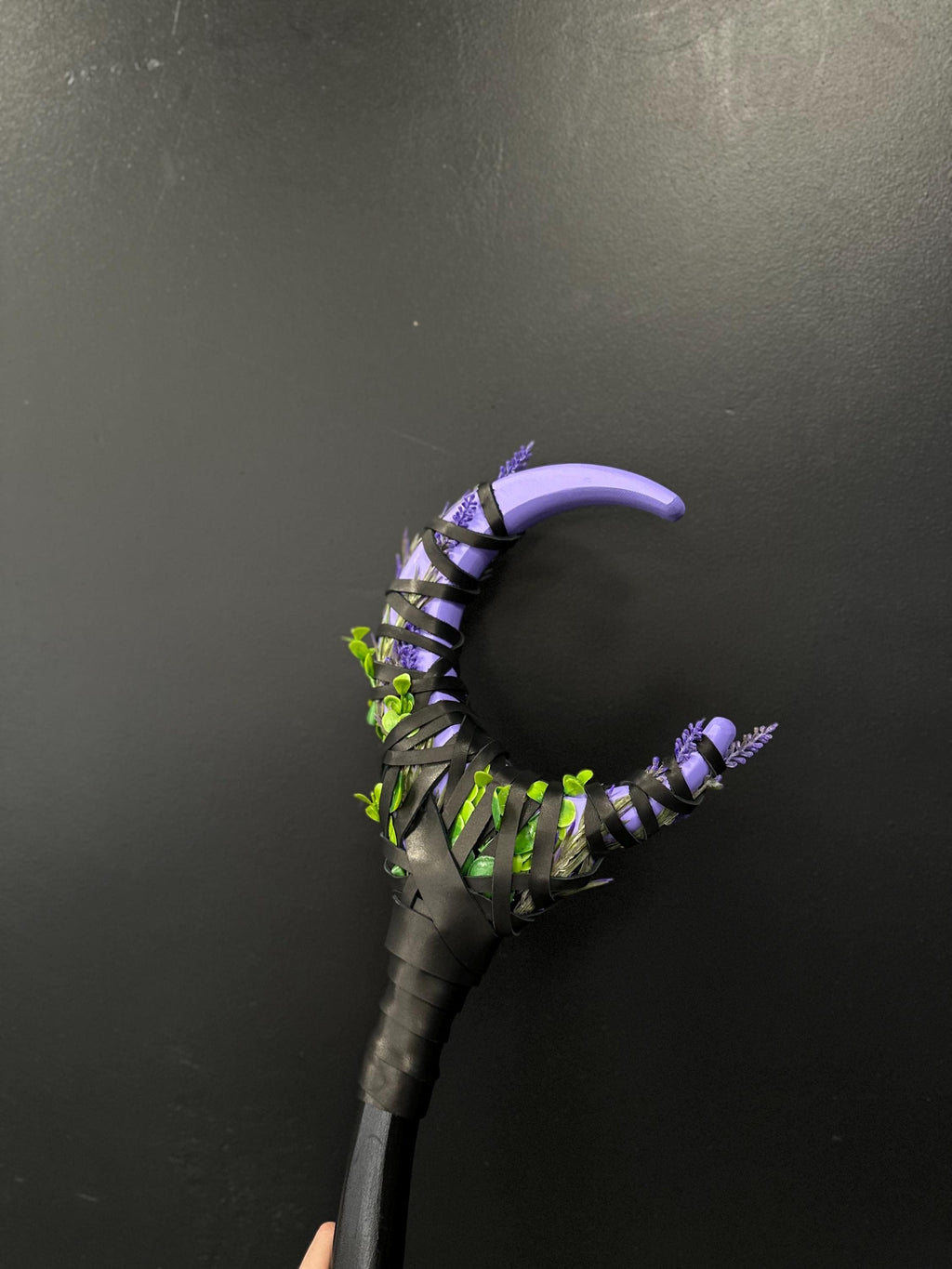 Lavender Moon Staff – Wiccan, Druidic & Fantasy Costume Prop,  Druid Cosplay Wand, Lunar Rod, Costume Weapon Accessories, Alder