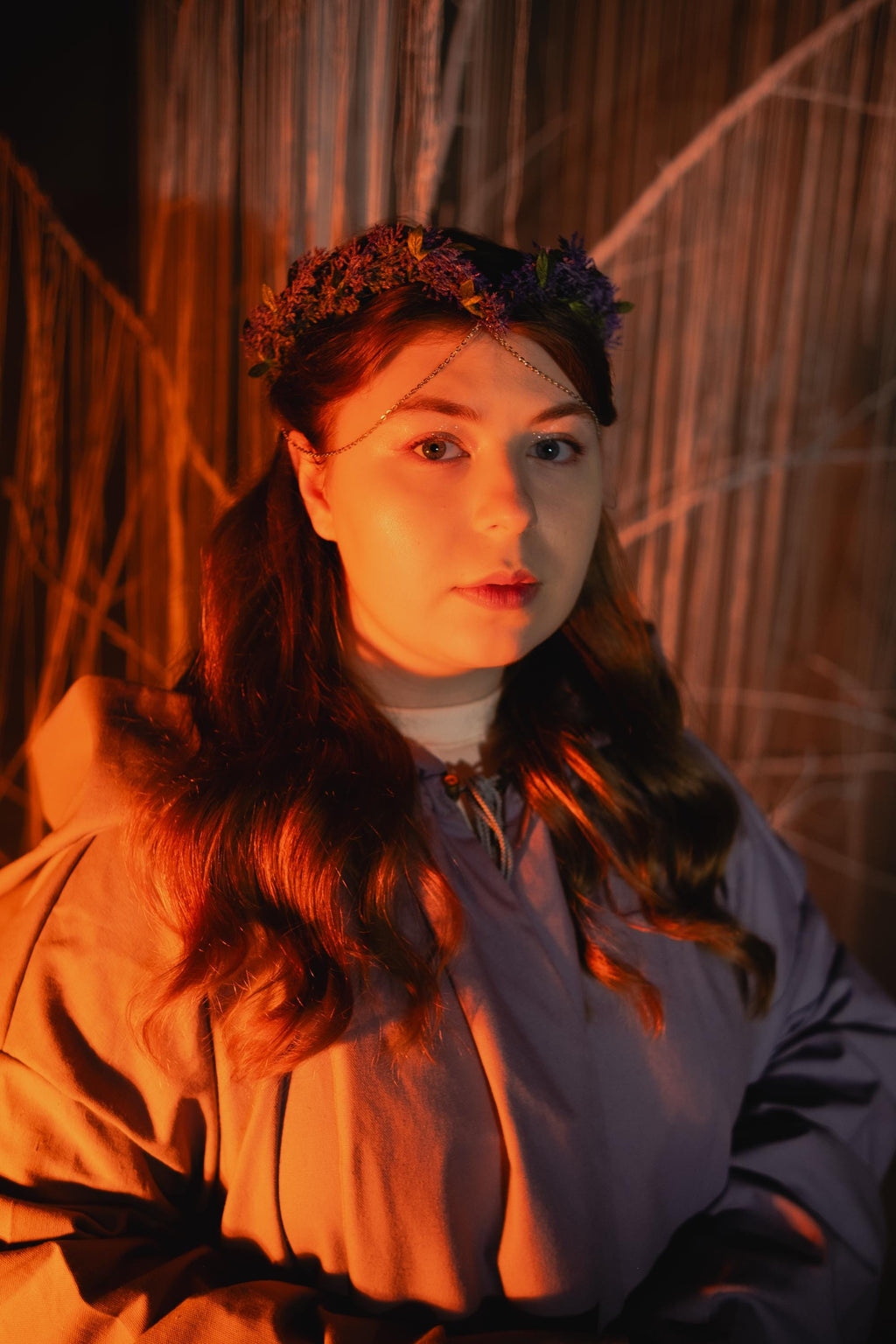 Lavender Cloak – Handmade Gray Lavender Hooded Cape, Unisex Fantasy Mantle for Elven, Renaissance Costume Robe, Custom Mage