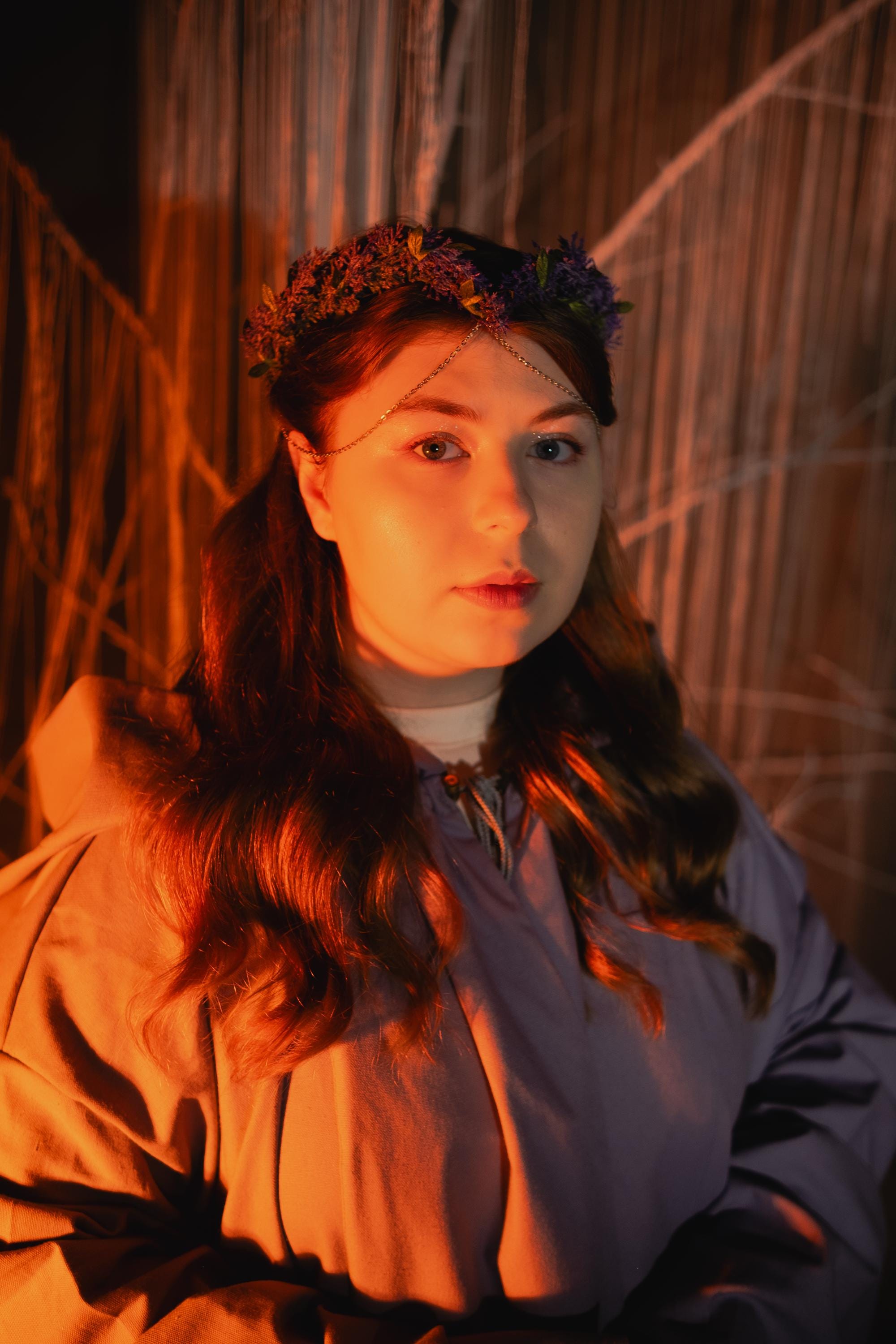 Lavender Cloak – Handmade Gray Lavender Hooded Cape, Unisex Fantasy Mantle for Elven, Renaissance Costume Robe, Custom Mage