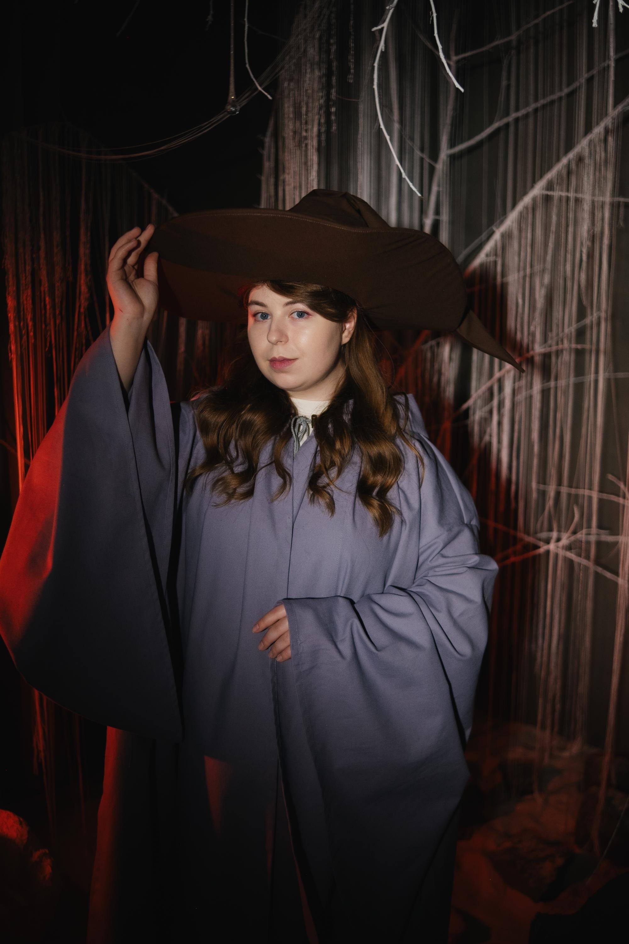 Oak Bark Hat – Brown Color Wizard Outfit, Medieval Renaissance, Elven Fantasy Costume, Handmade Magic Hat, Stormy Shadow Colors