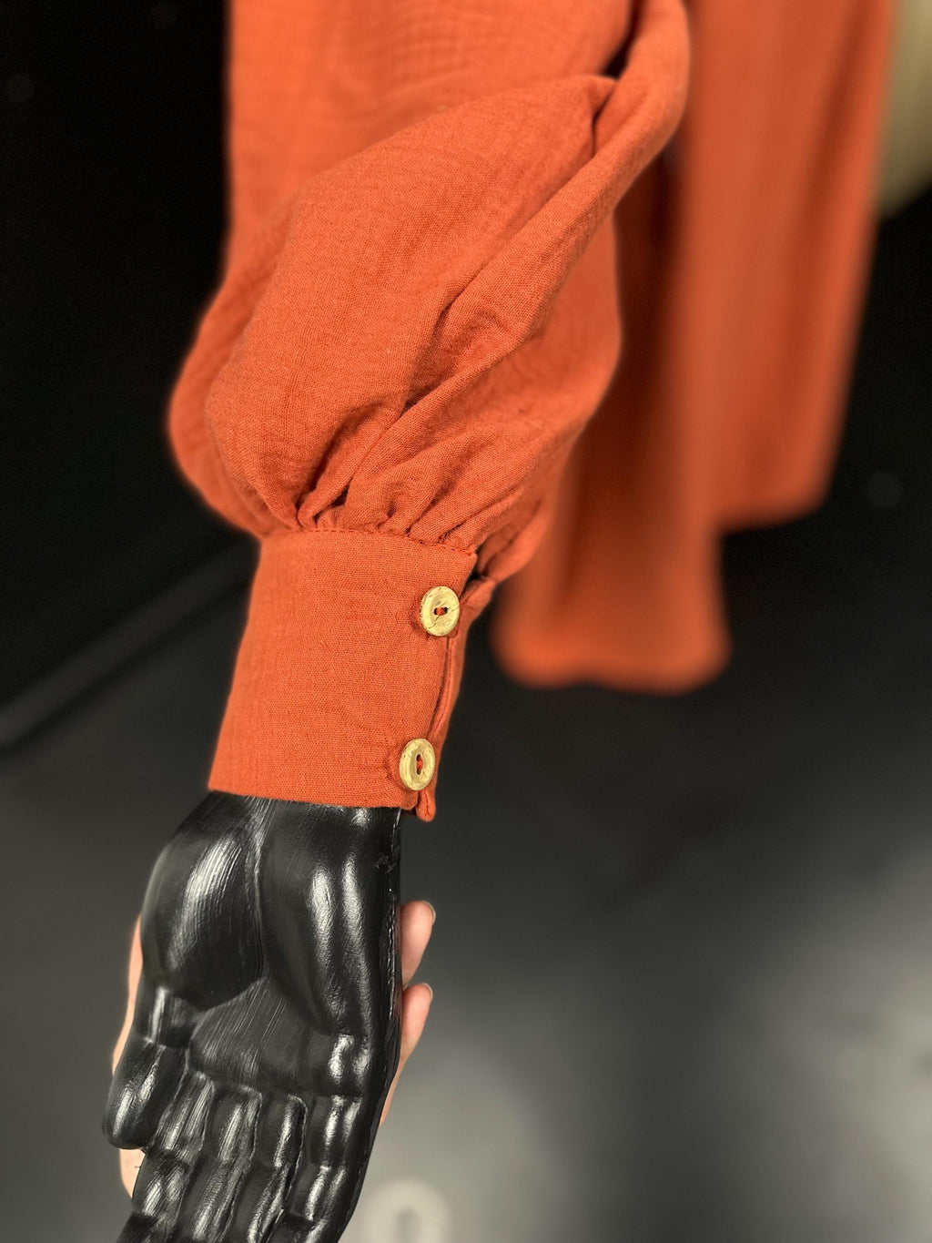 Dark Pastel Red – Dark Red Medieval Tunic, Handmade Renaissance Dress, Fantasy Outfit for Elf or Sorcerer, Terracotta Linen Gown