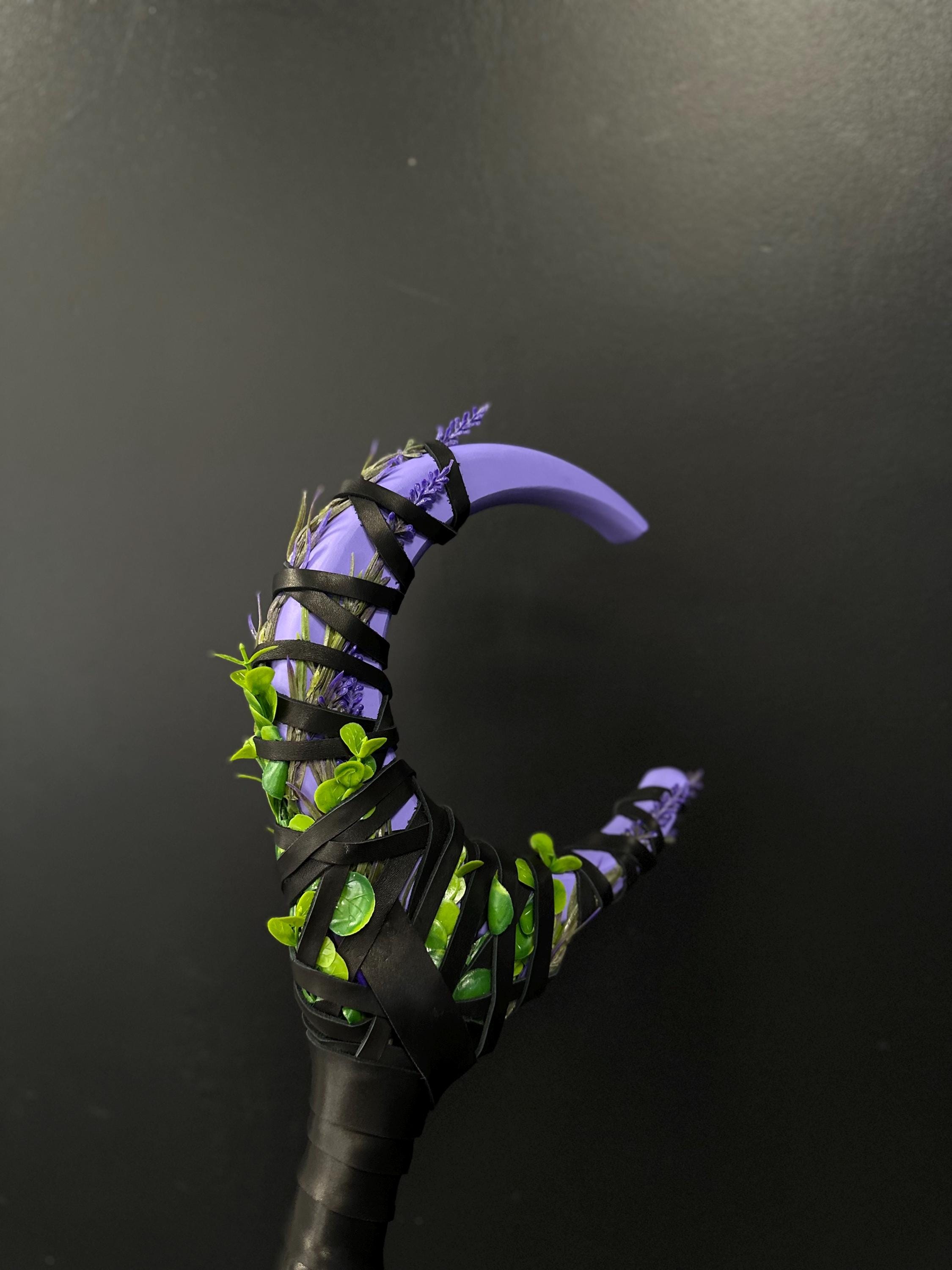 Lavender Moon Staff – Wiccan, Druidic & Fantasy Costume Prop,  Druid Cosplay Wand, Lunar Rod, Costume Weapon Accessories, Alder