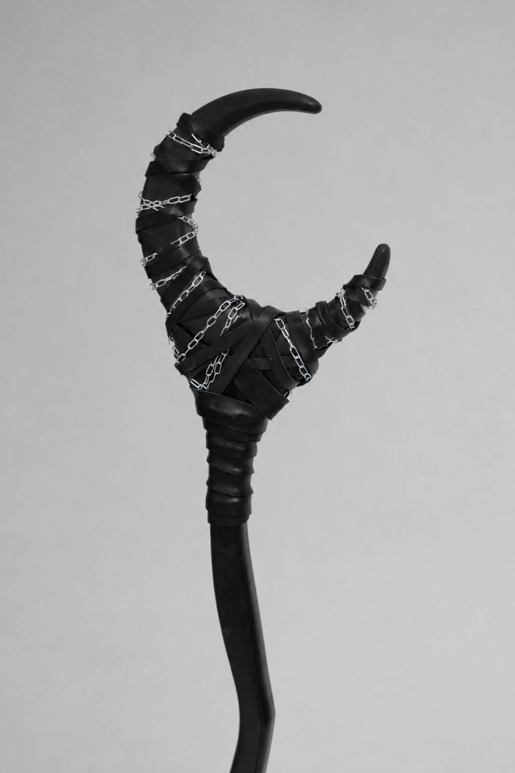 Chained Crescent Moon Staff