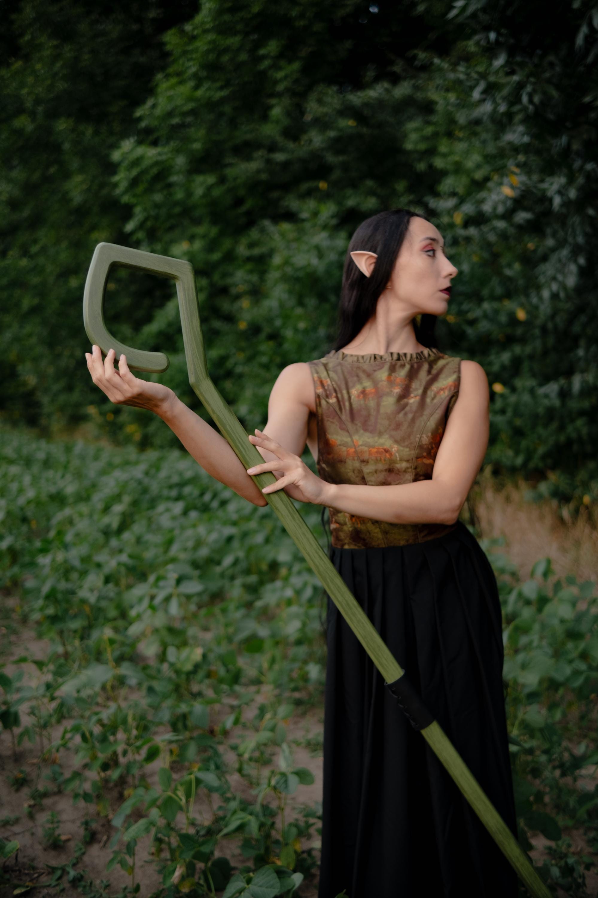 Staff Sigil of the Earth, Druid Staff, Cosplay, Magic Wand, Fantasy Witch Wizard Costume Accessory