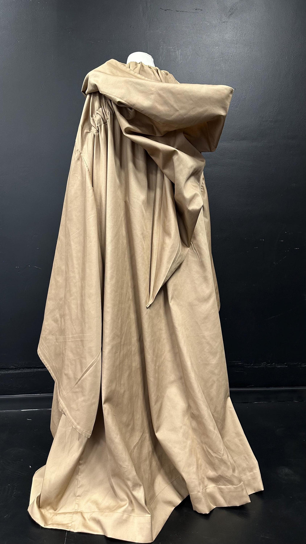 Golden Beige Cloak – Handmade Hooded Cape, Unisex Medieval Fantasy Mantle, Renaissance Costume Robe, Custom Beige Brown Cloak