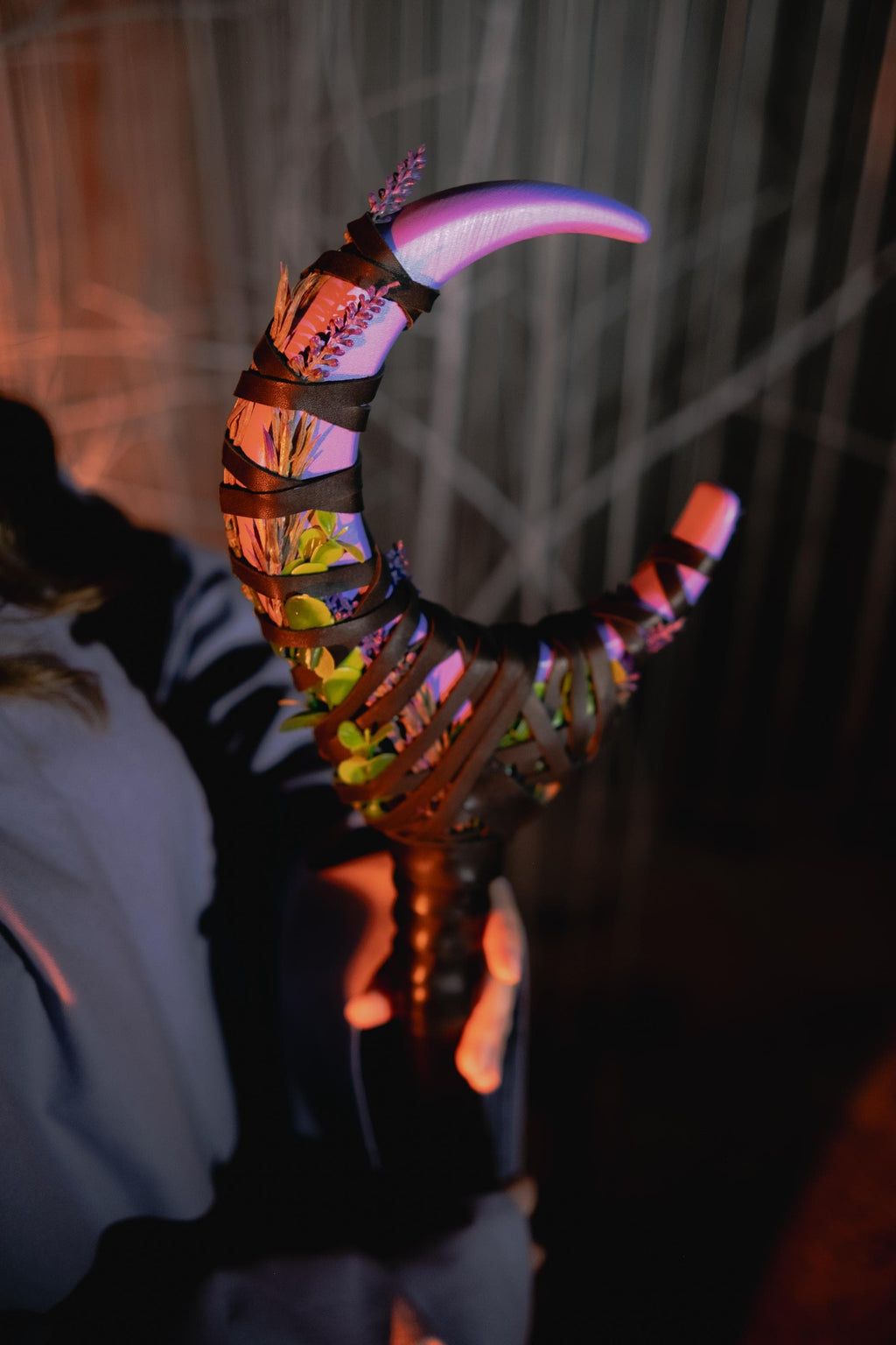 Lavender Moon Staff – Wiccan, Druidic & Fantasy Costume Prop,  Druid Cosplay Wand, Lunar Rod, Costume Weapon Accessories, Alder