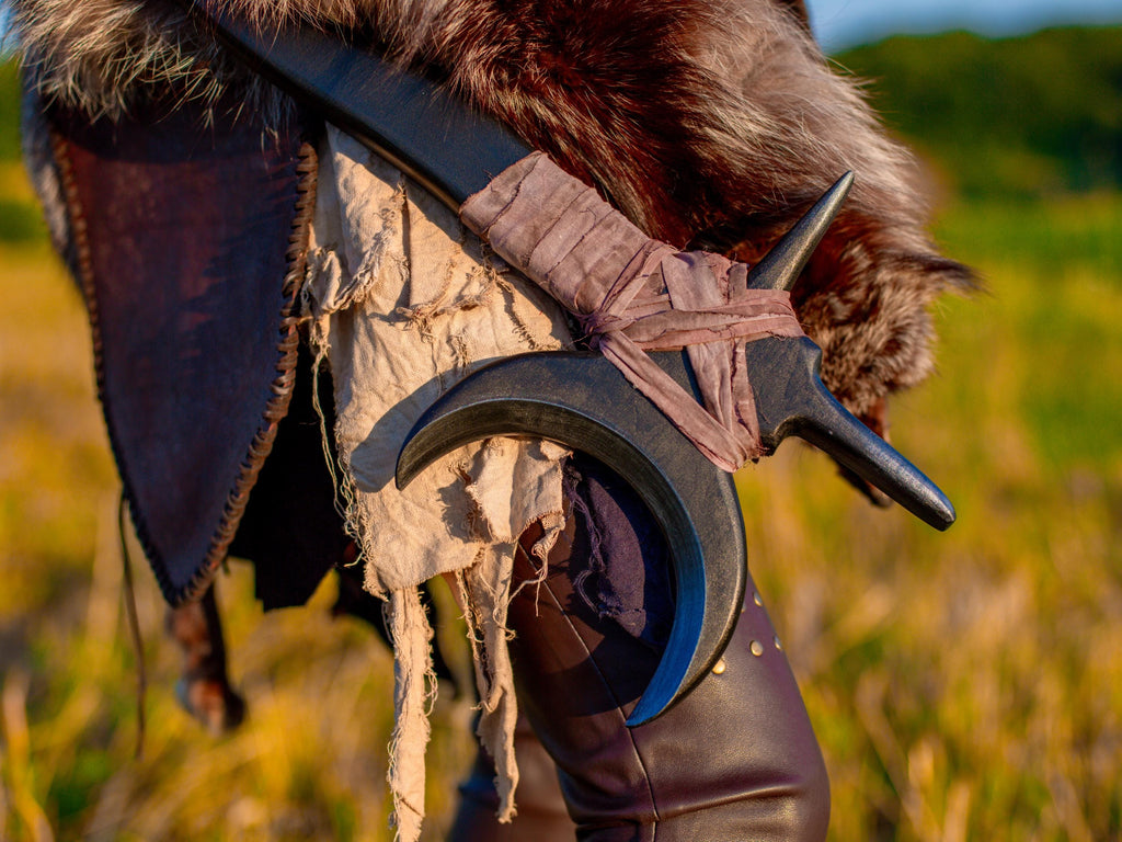 Druidic Ritual Axe – Handcrafted Wooden Relic, Nature’s Power Tool, Sacred Grove Weapon, Fantasy Magic Prop