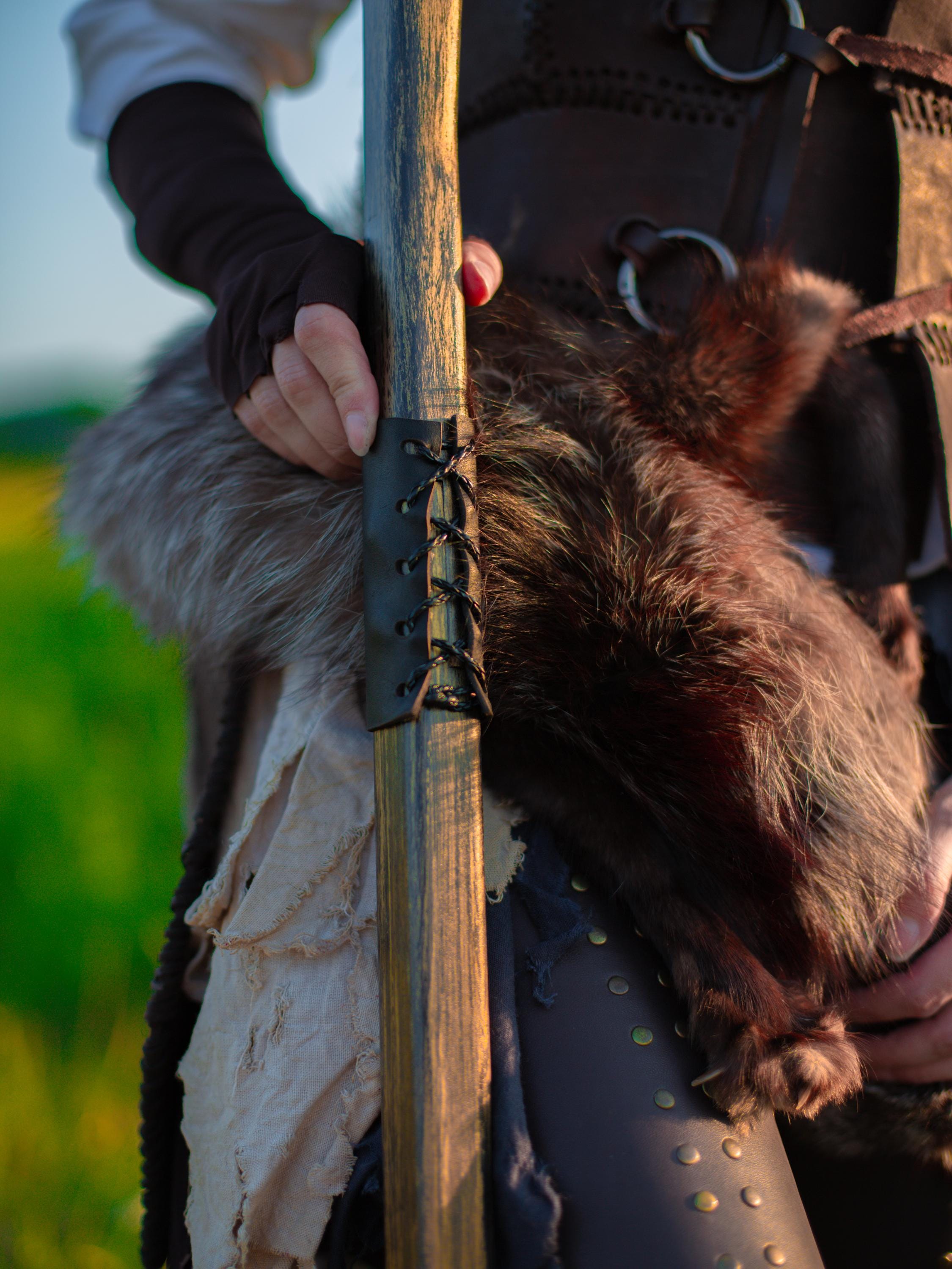 Staff of Luminae – Cosmic Wooden Staff, Handcrafted Wizard Prop, Fantasy Decor, Mystic Cosplay Staff, Celestial Magic Wand