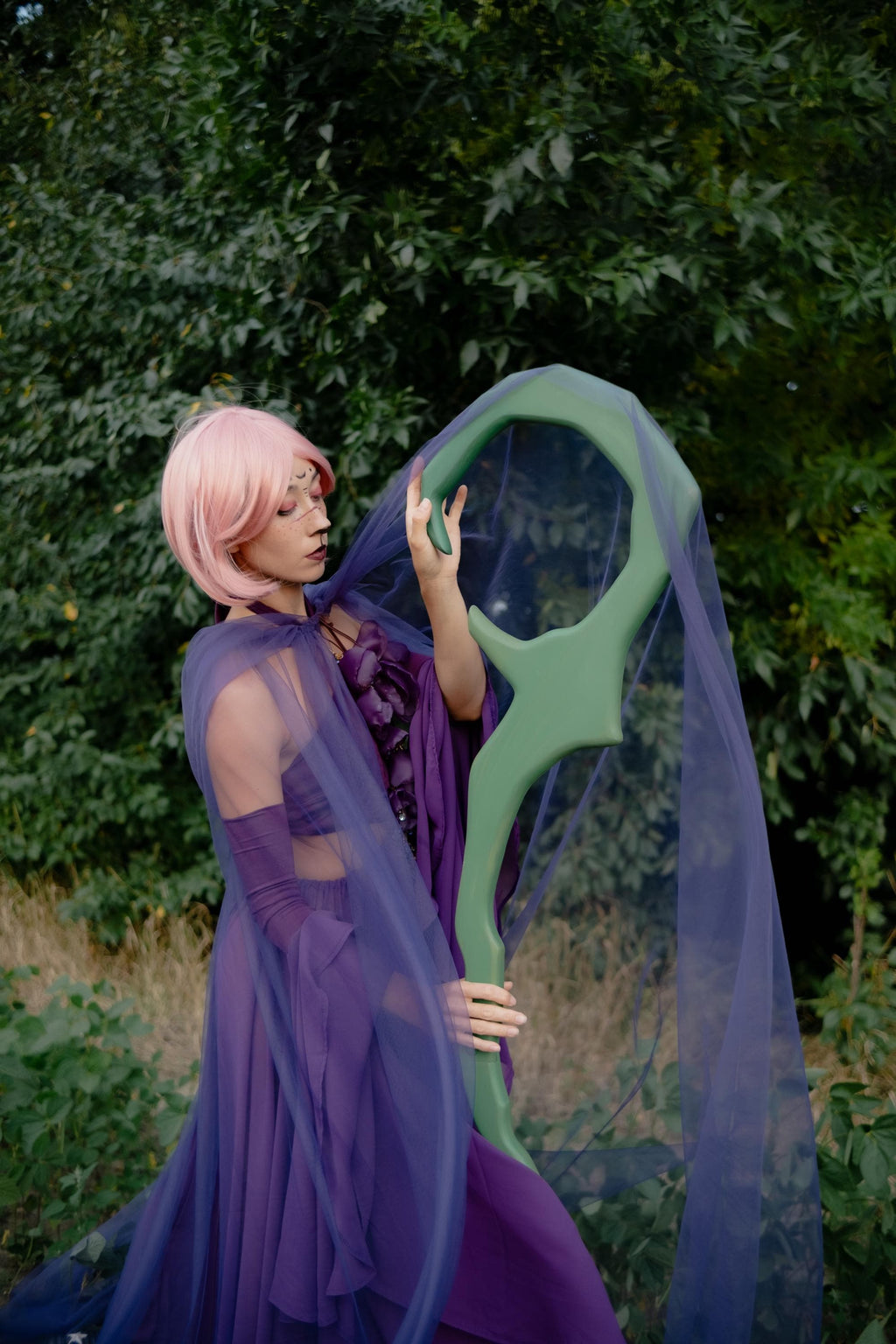 Root of Power Wooden Staff – Druid Prop, Fantasy Wizard Staff, Cosplay Nature Magic Cane, Elven Forest Wand