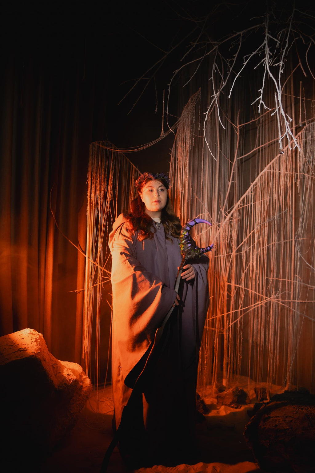 Lavender Cloak – Handmade Gray Lavender Hooded Cape, Unisex Fantasy Mantle for Elven, Renaissance Costume Robe, Custom Mage