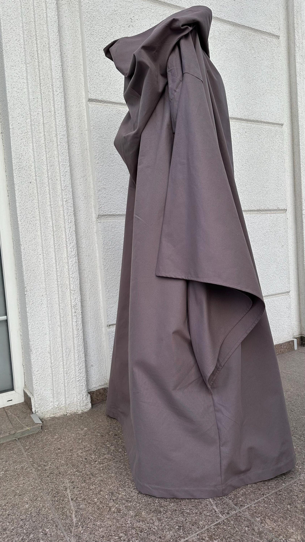 Gray Cappuccino Cloak –  Ash Mocha Hooded Cape, Mage Outfit, Unisex Medieval Fantasy Mantle, Renaissance Costume Robe, Gray Brown Costume