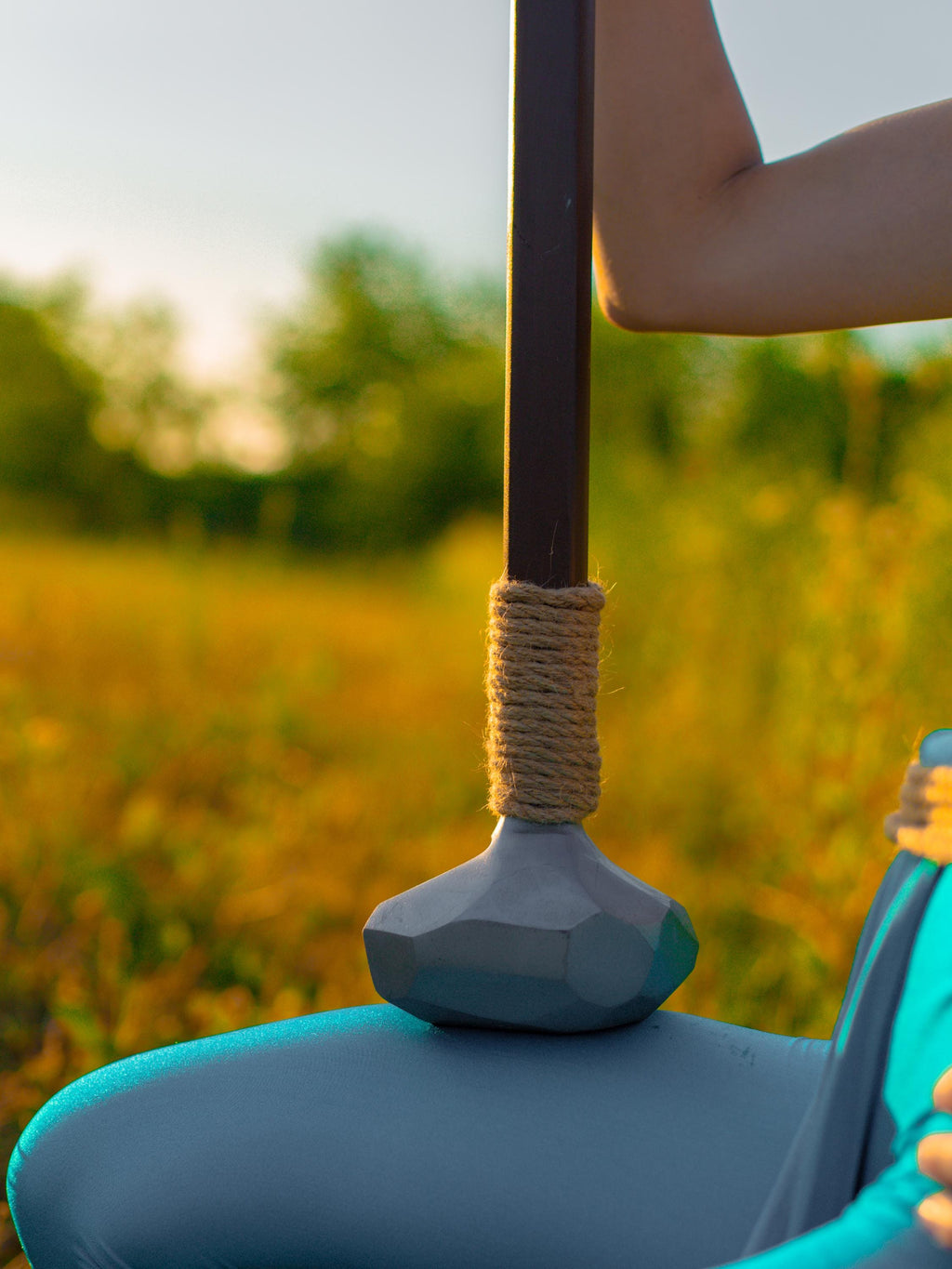 The Radiant Scepter of Atlantis – Handmade Wooden Fantasy Staff, Water Element Decor, Warrior Priestess Accessory