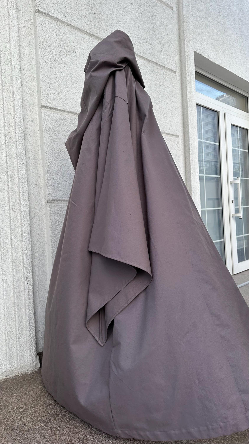 Gray Cappuccino Cloak –  Ash Mocha Hooded Cape, Mage Outfit, Unisex Medieval Fantasy Mantle, Renaissance Costume Robe, Gray Brown Costume