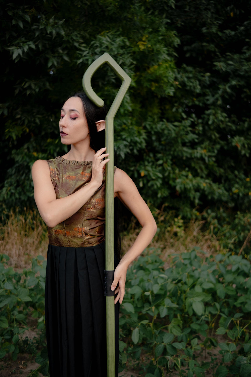 Staff Sigil of the Earth, Druid Staff, Cosplay, Magic Wand, Fantasy Witch Wizard Costume Accessory