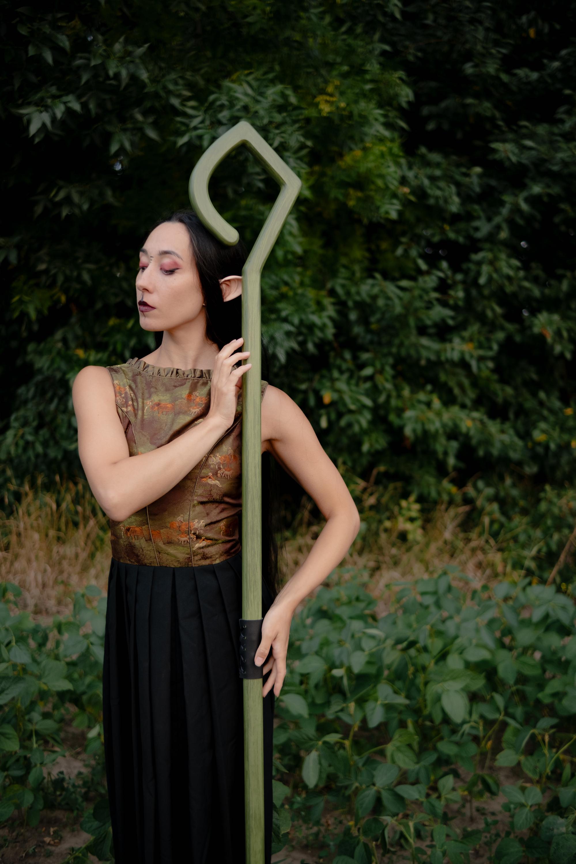 Staff Sigil of the Earth, Druid Staff, Cosplay, Magic Wand, Fantasy Witch Wizard Costume Accessory