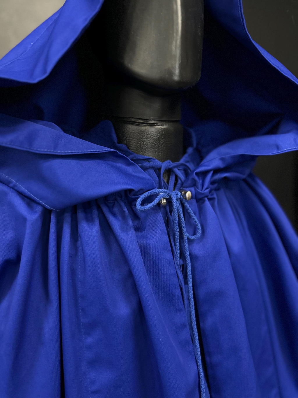Royal Blue Cloak – Handmade Wizard Hooded Cape, Custom Blue Wizard Cloak, Unisex Medieval Fantasy Mantle, Renaissance Costume Robe