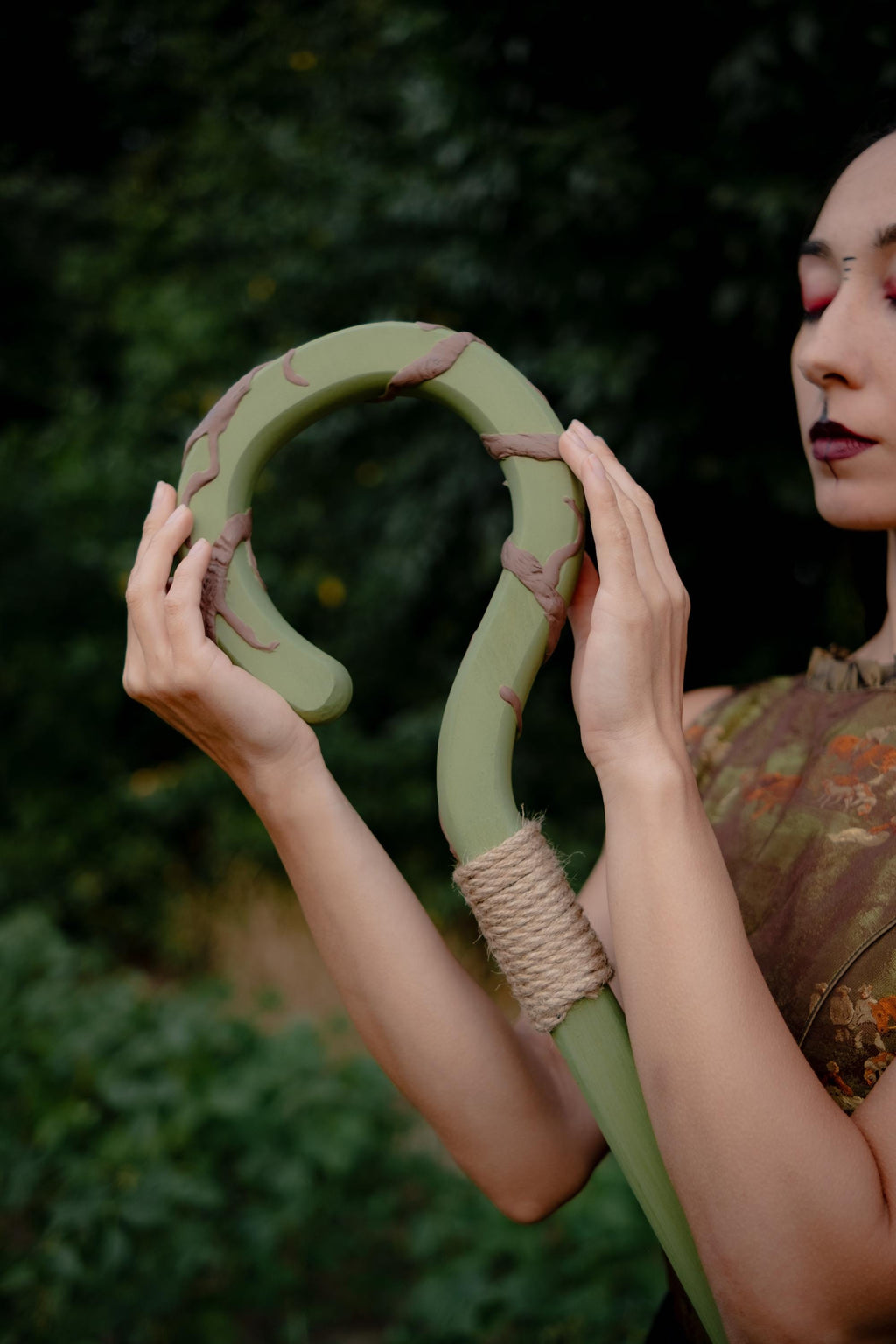 Druid's Root of Life - Wooden Staff, Cosplay, Magic Wand, Fantasy Witch Wizard Costume Accessory